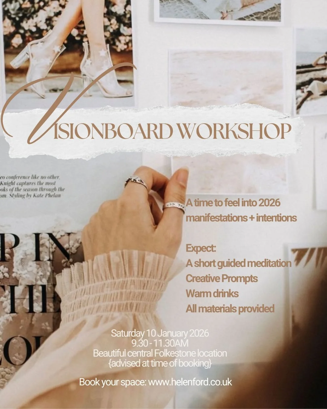 ⠀⠀⠀⠀⠀⠀⠀⠀⠀
{ W O R K S H O P } 

Back by popular demand 🙏🏻

Join me on Saturday 10th January 2026 for an in-person Visionboard Workshop to get clear on your goals and intentions for the year ahead. 

9:30-11:30am
Beautiful central Folkestone locatio