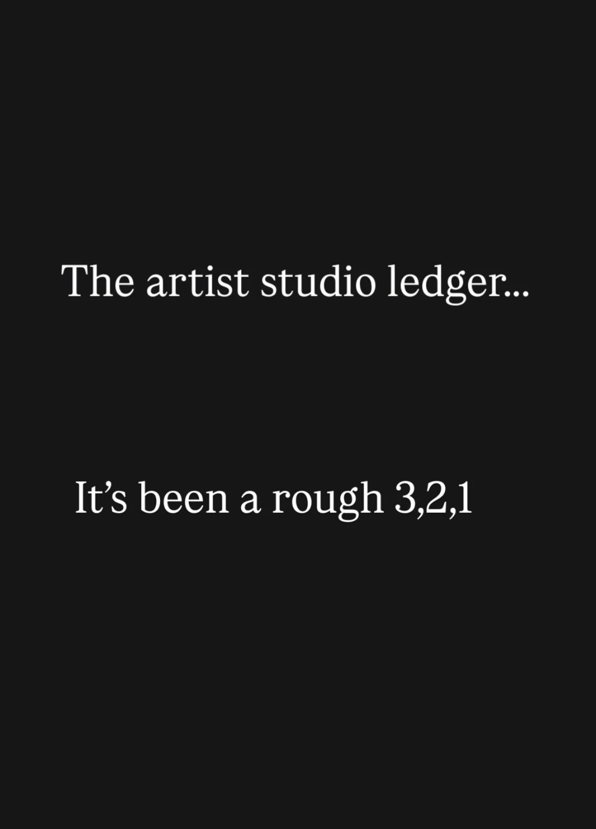 The Studio Ledger. Or How Not to Sell Art to France.