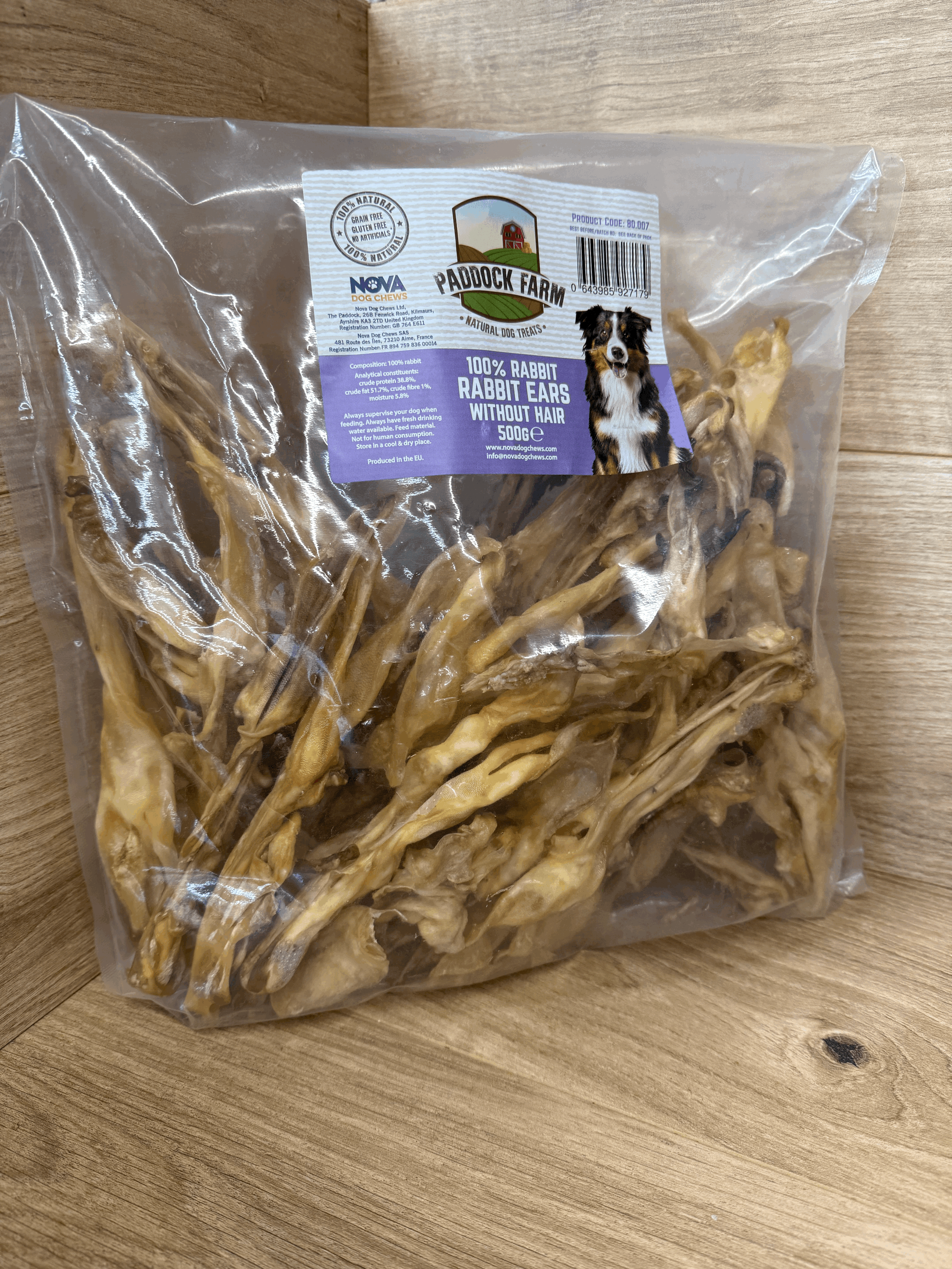 Dried Rabbit Ears Bulk 500g
