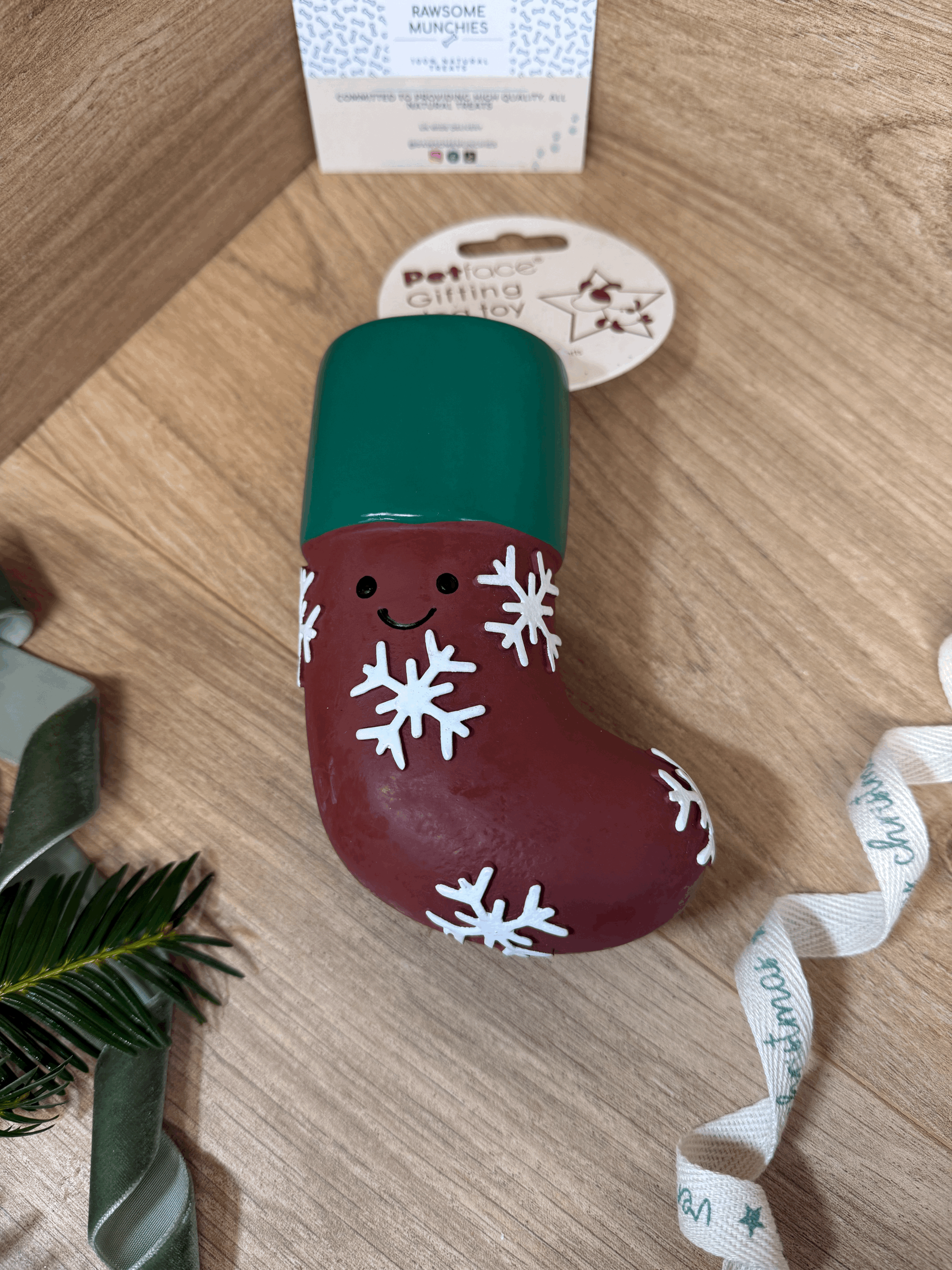 Pet Face Stefan Stocking Latex Christmas Dog Toy