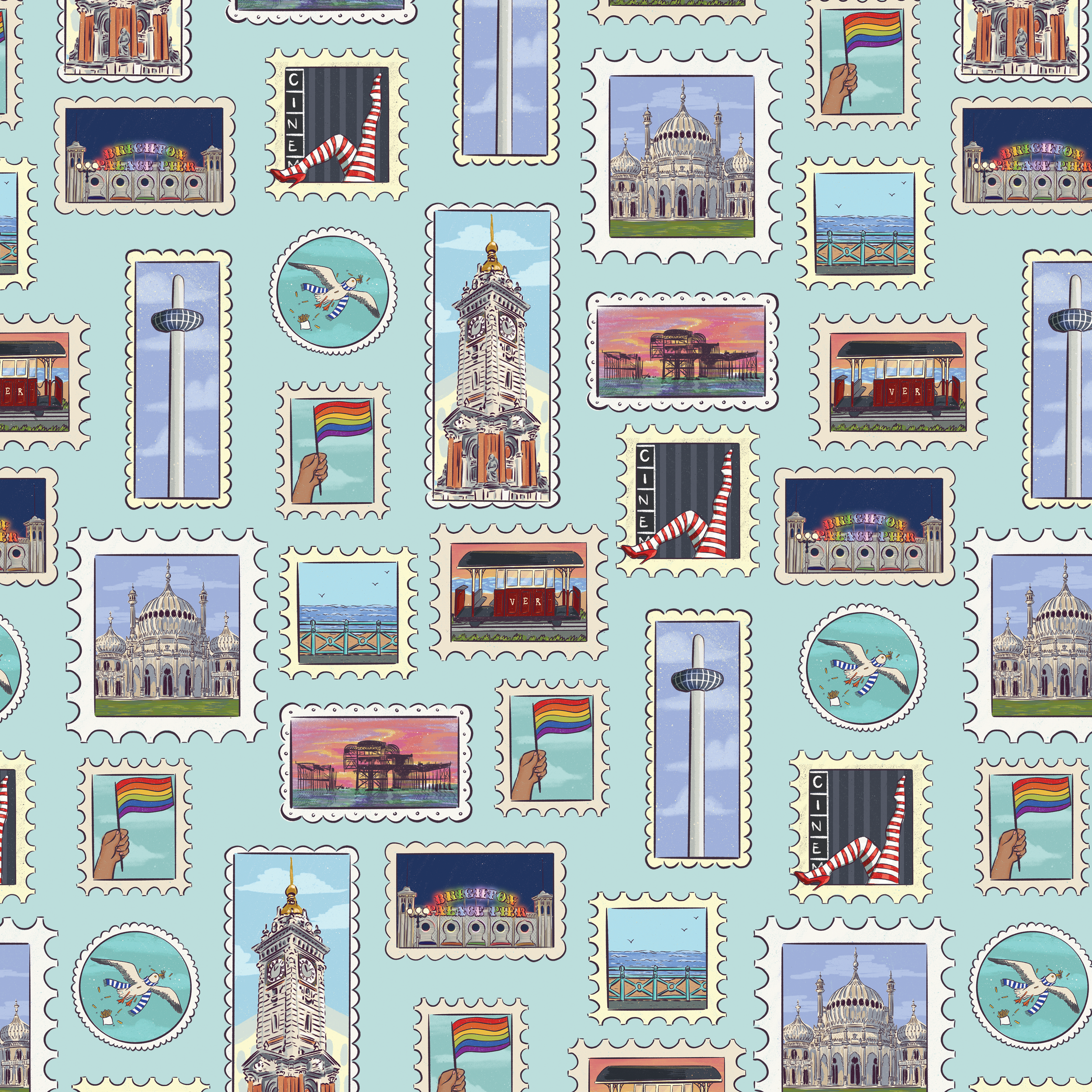 Brighton Landmark Pattern
