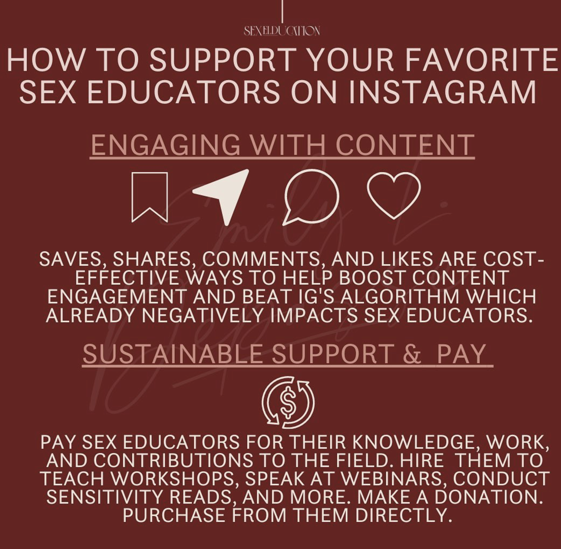 Supporting the Sustainability of Sex Educators: How You Can Help