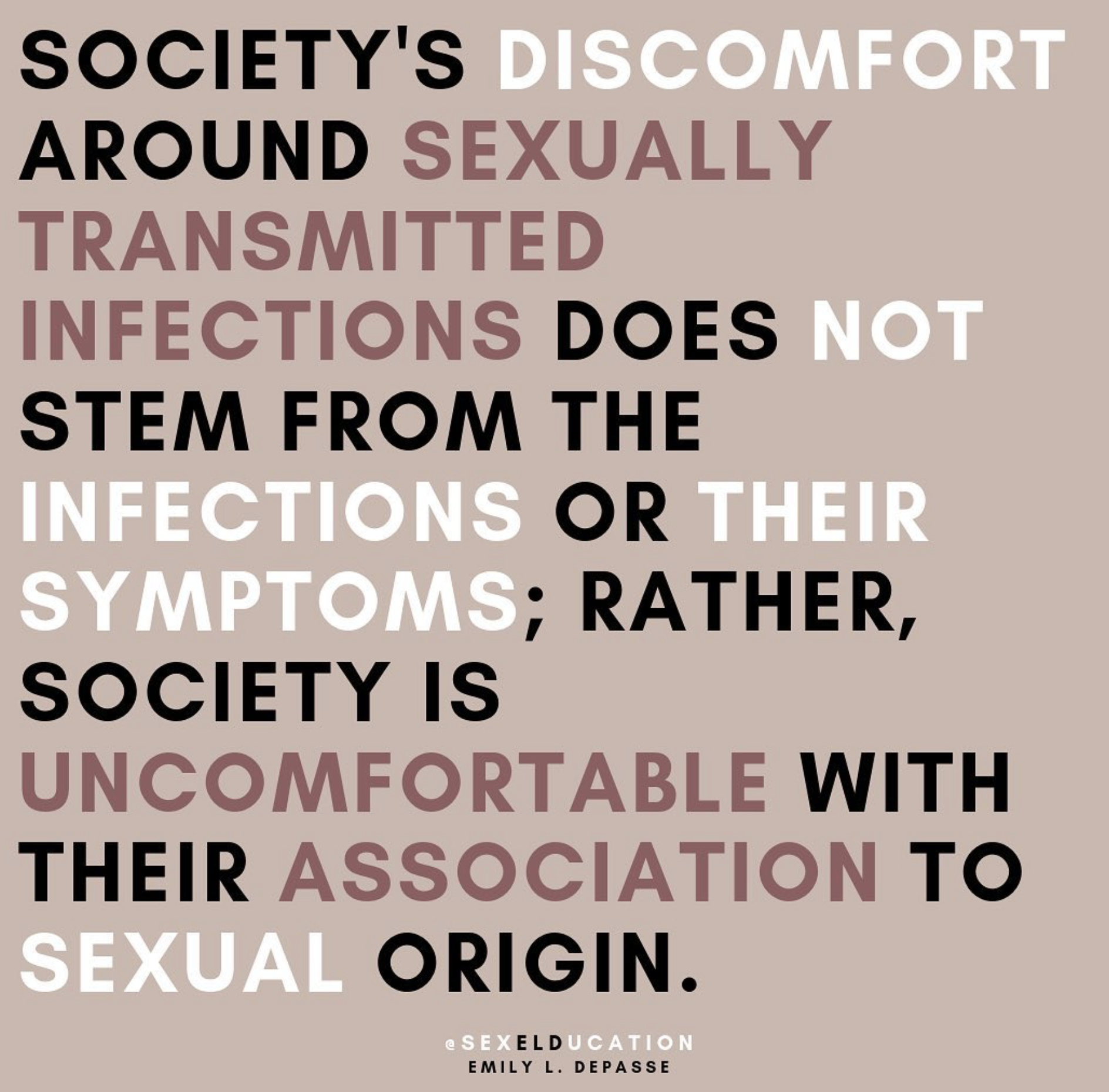 Society's Discomfort with STIs = Stigma 