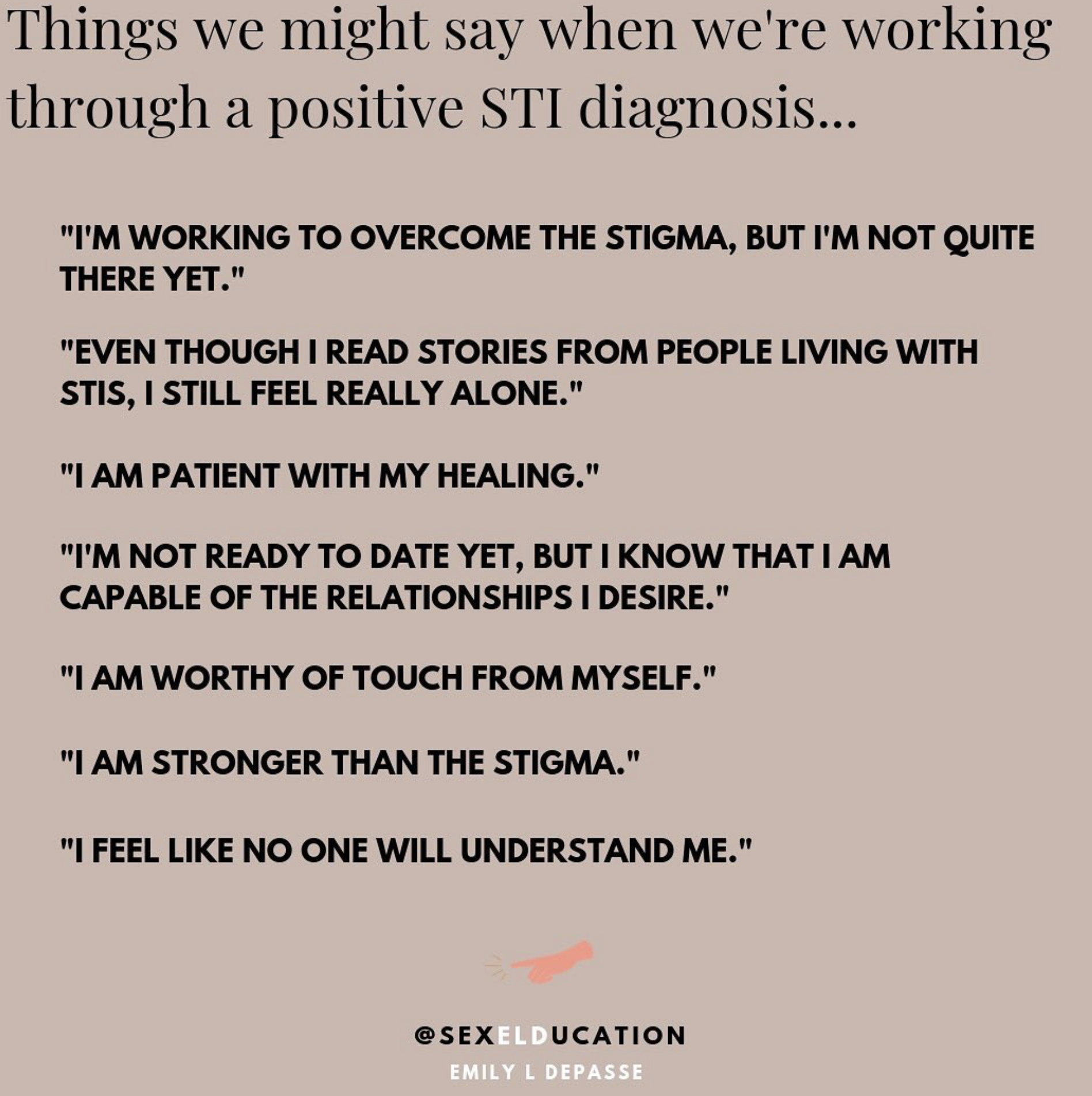Things We Say When Working Through a Positive STI Diagnosis 