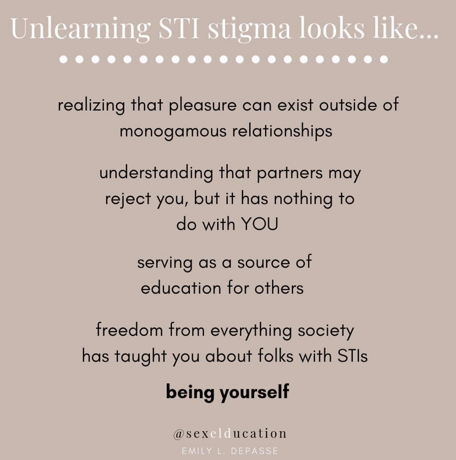 Unlearning STI Stigma 