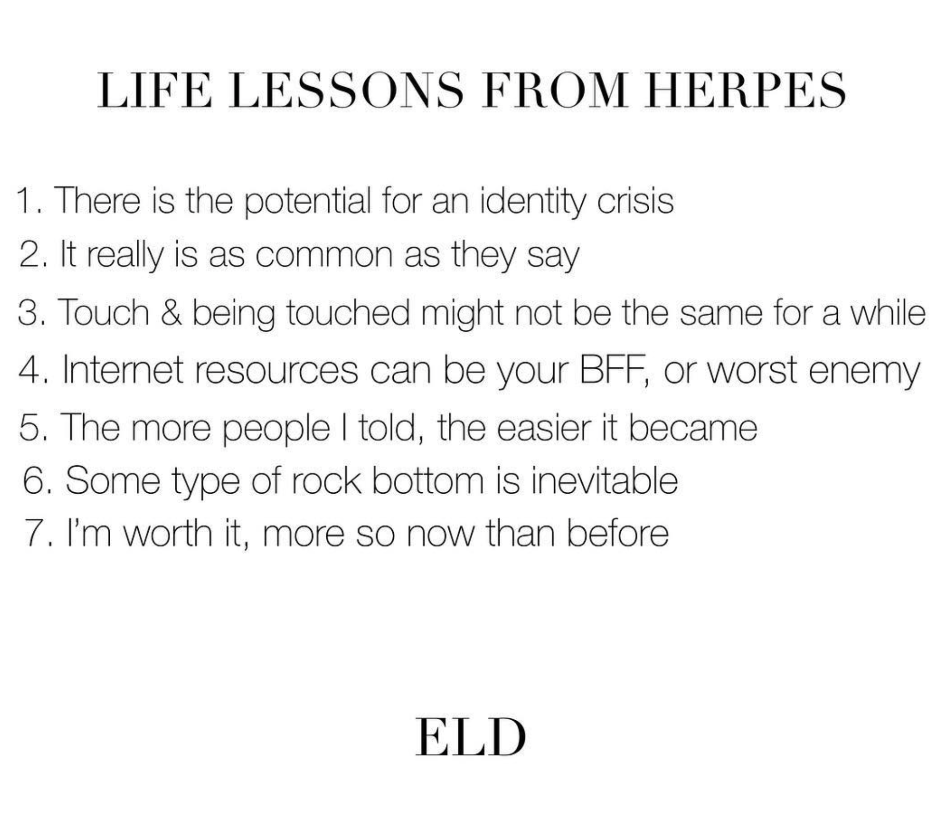 Life Lessons from Herpes 