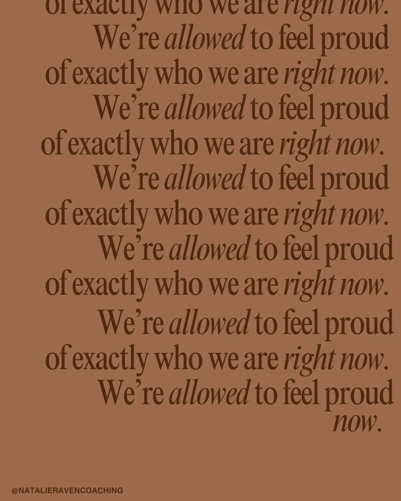 We could wait until we get better, do better, look better. Or we could feel proud now and see how that goes? 

Burnout | Quote | Motherhood | Life coach