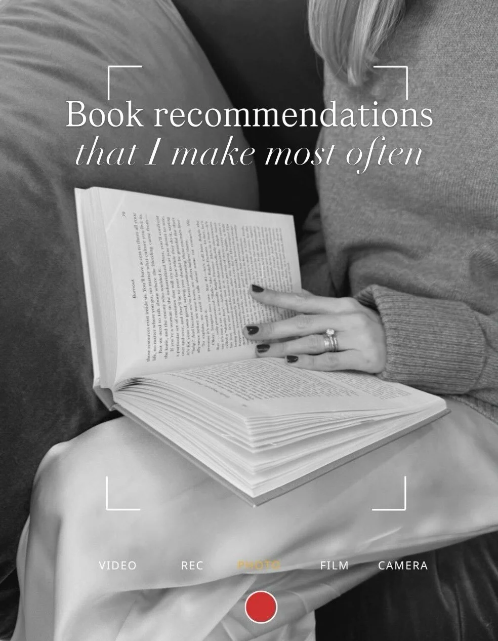 I love recommending books to clients, here are the 4 which come up most often. Have you read any of these? 

Books | Life coach | Burnout coach | Motherhood | Burnout | Reading