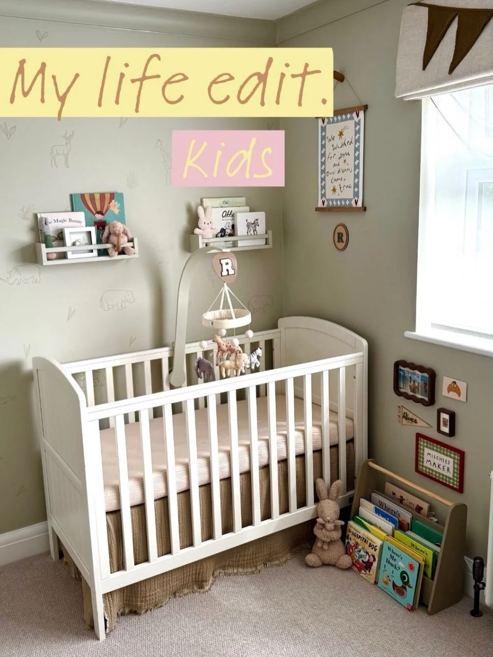 The kids and their bedrooms was next on My Life Edit list and luckily most of the jobs were satisfyingly easy! Concentrating on getting their rooms cleaned, organised and updated all in one go really stops me from wasting time and energy thinking abo
