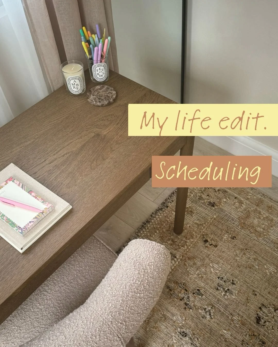 If there&rsquo;s one thing I enjoy more than organising, it&rsquo;s scheduling. (I&rsquo;m more fun than that sounds 😂) I&rsquo;m finishing off my Life Edit with scheduling and planning new routines. It&rsquo;s made me feel so ready for a fresh chap