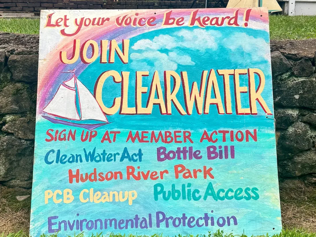 colorful sign calling for environmental protection