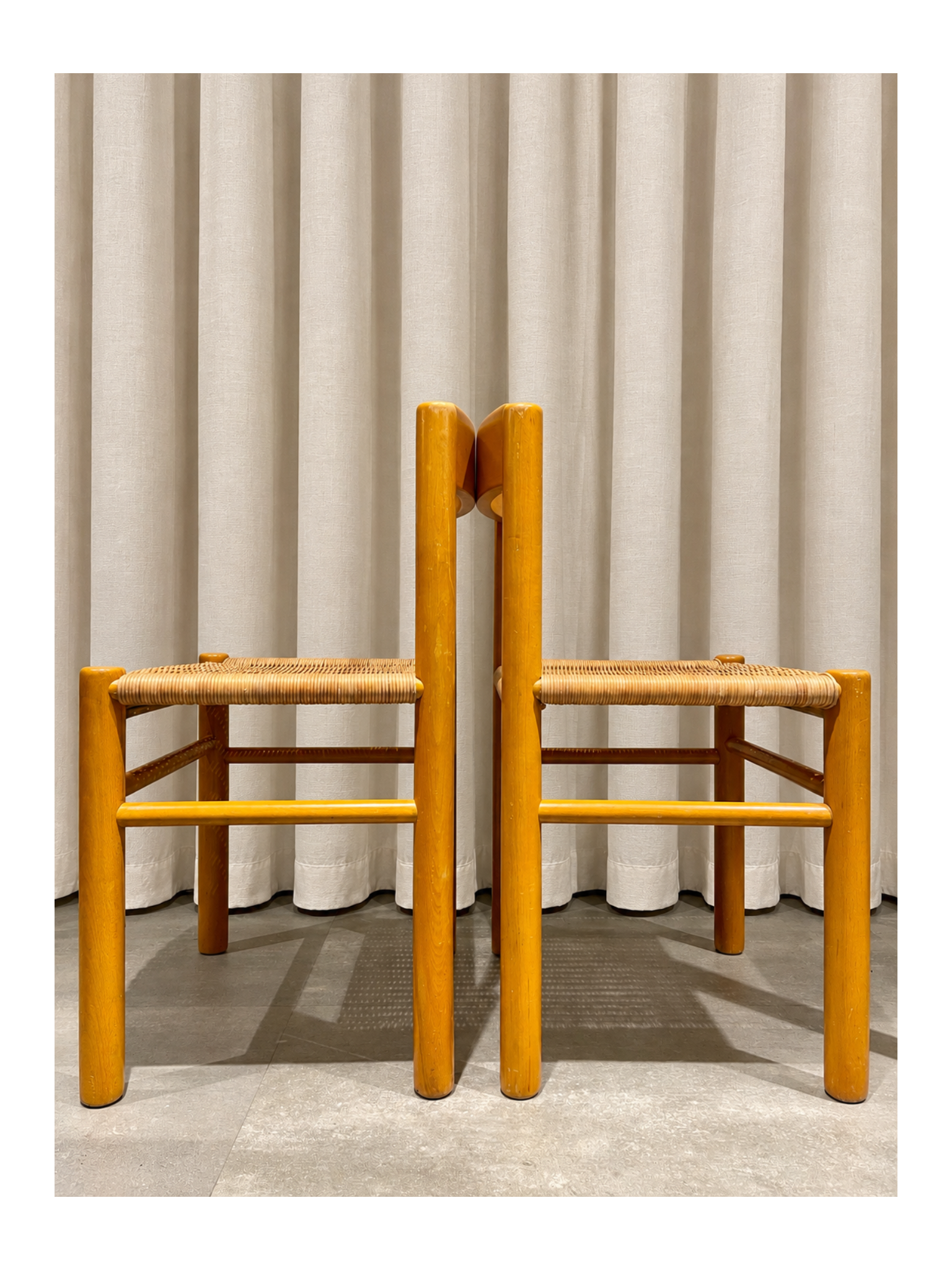 Vintage Rattan modular dining chair