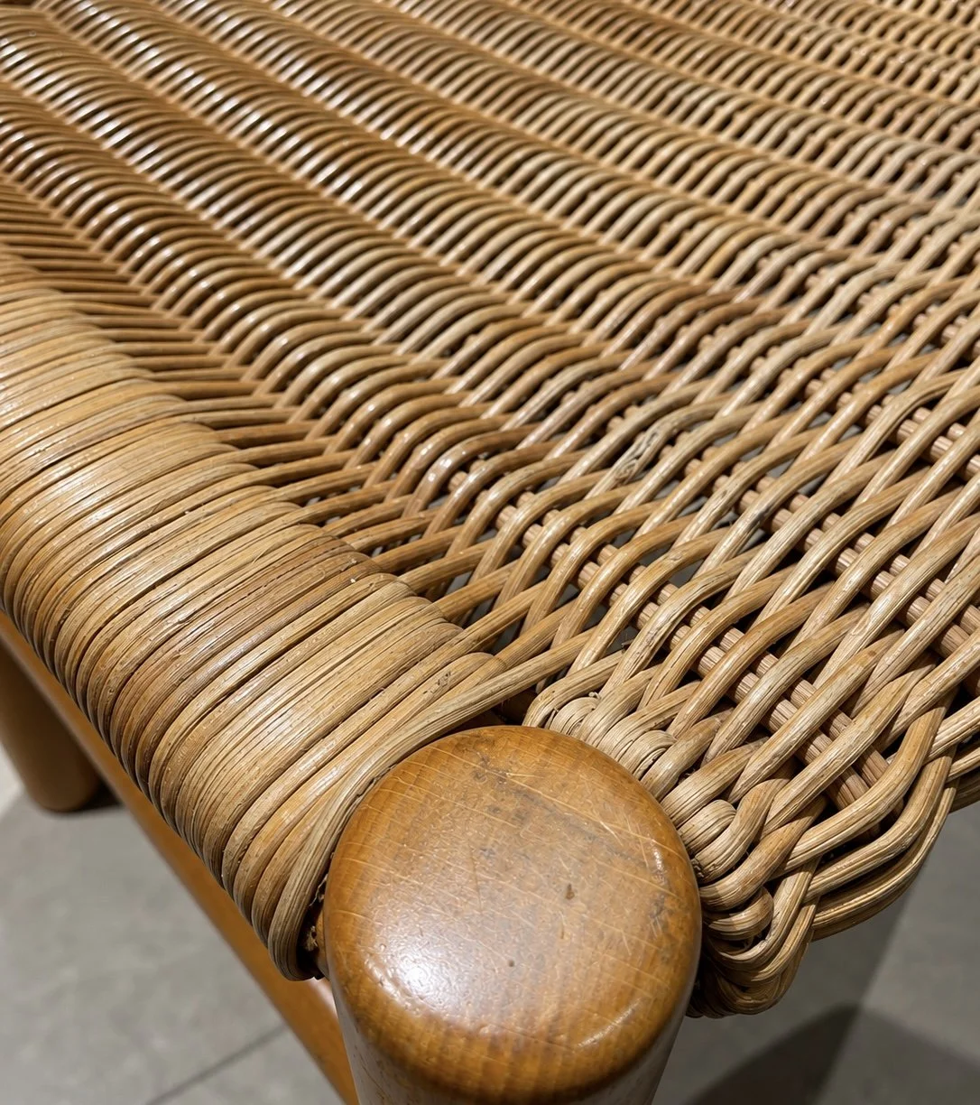 Vintage Rattan modular dining chair