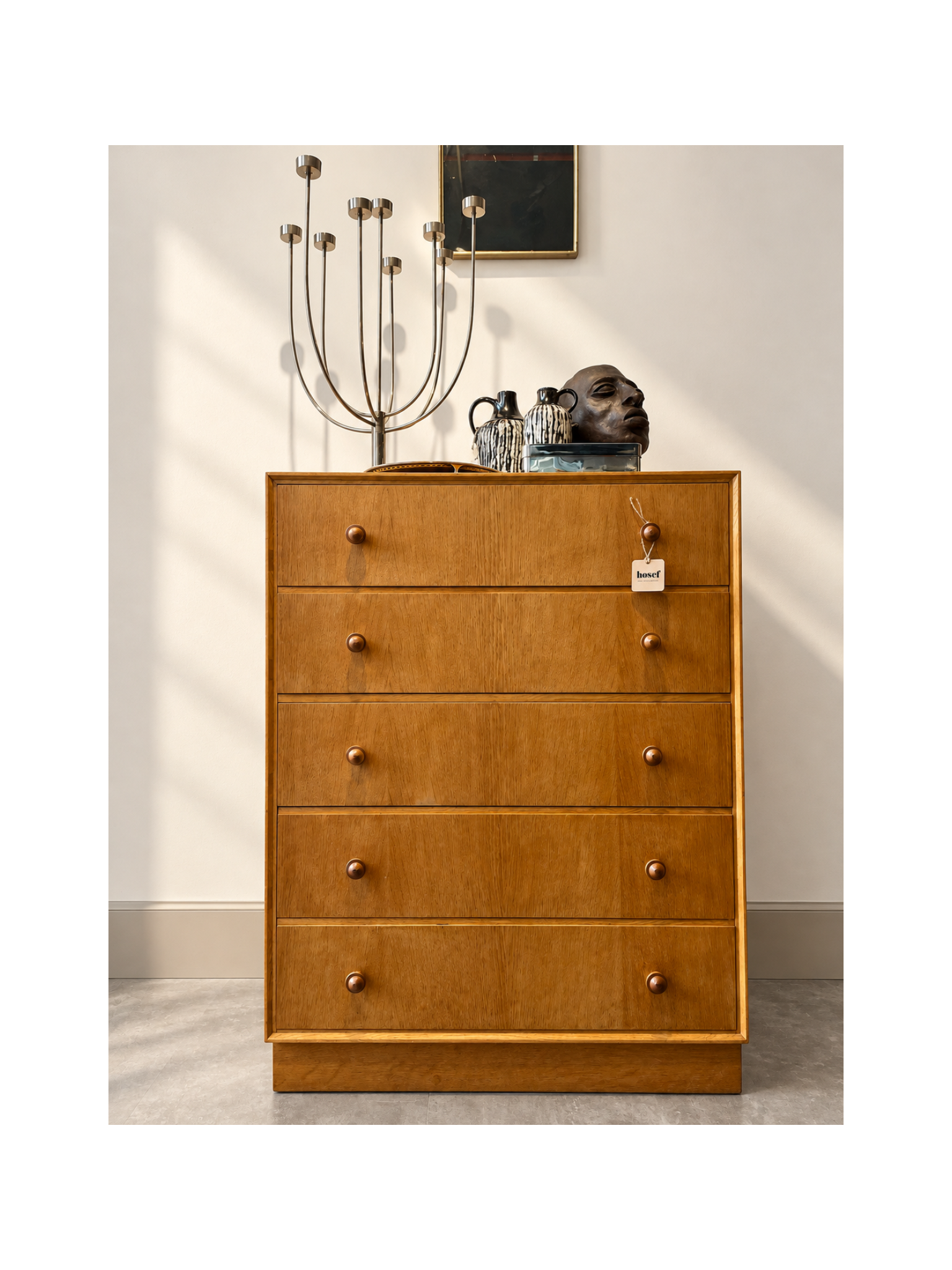 meredew midcentry chest of 5 drawers