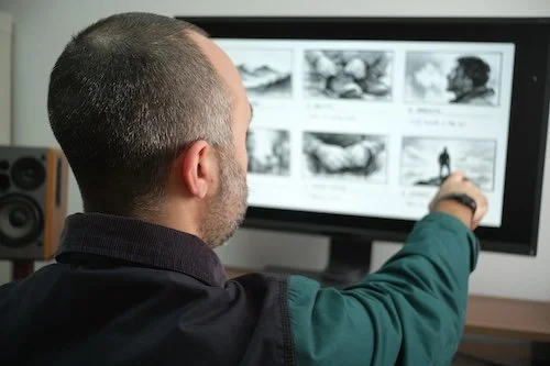 Hand-drawn planning sketches with notes and illustrations.