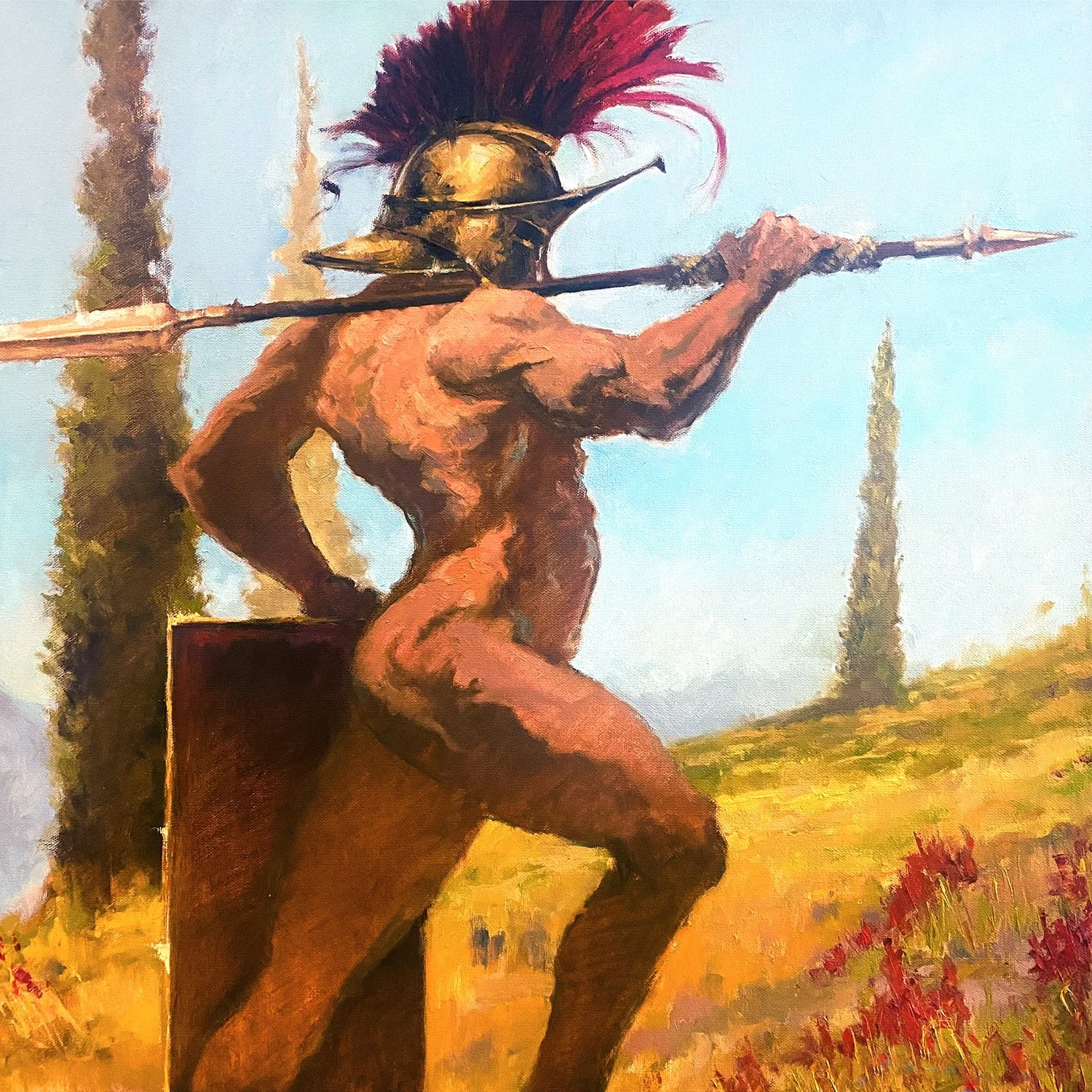 Disciple of Mars, oil on canvas, 24" x 24"