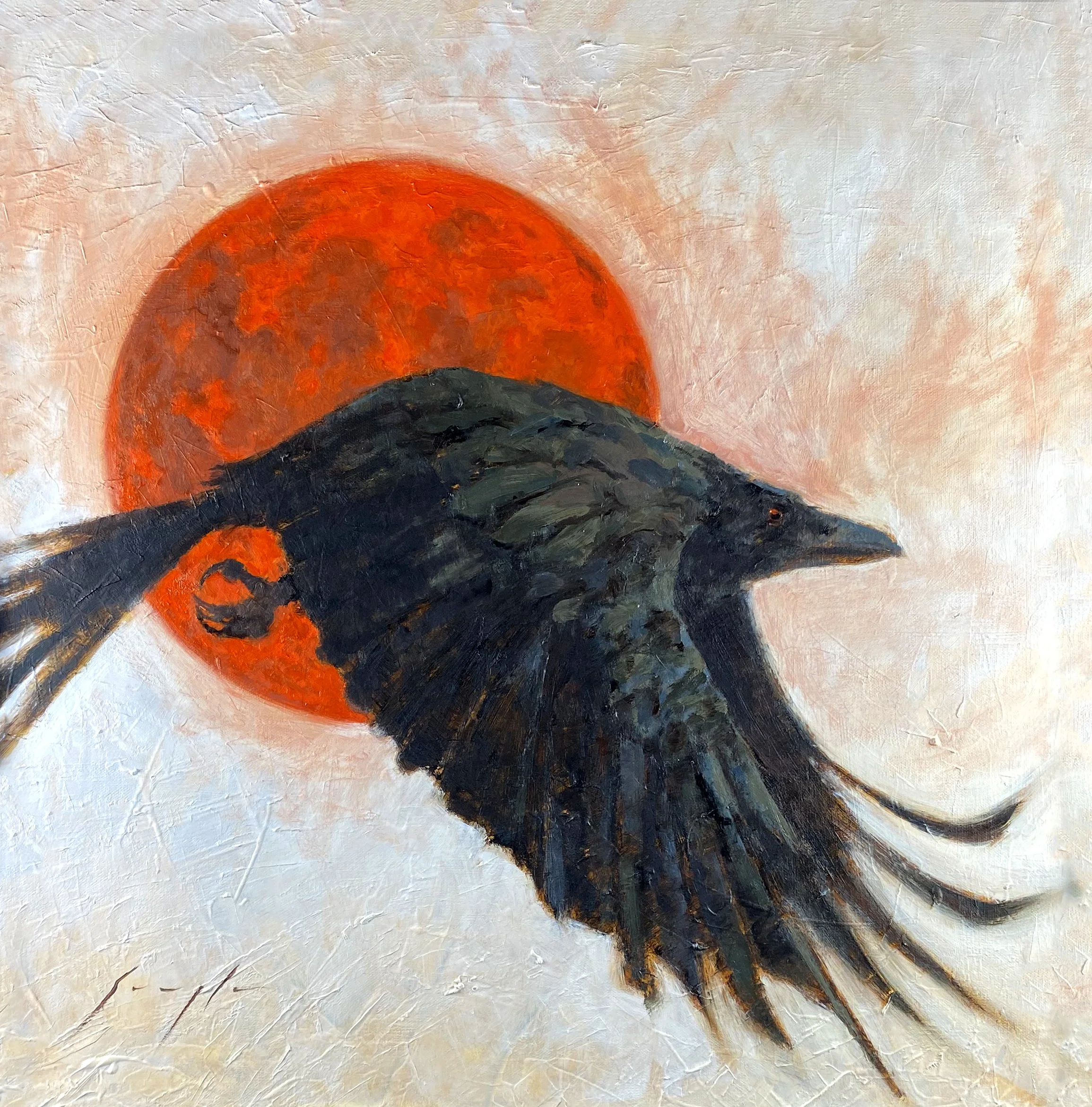 Message in the Night, oil on canvas, 24" x 24"