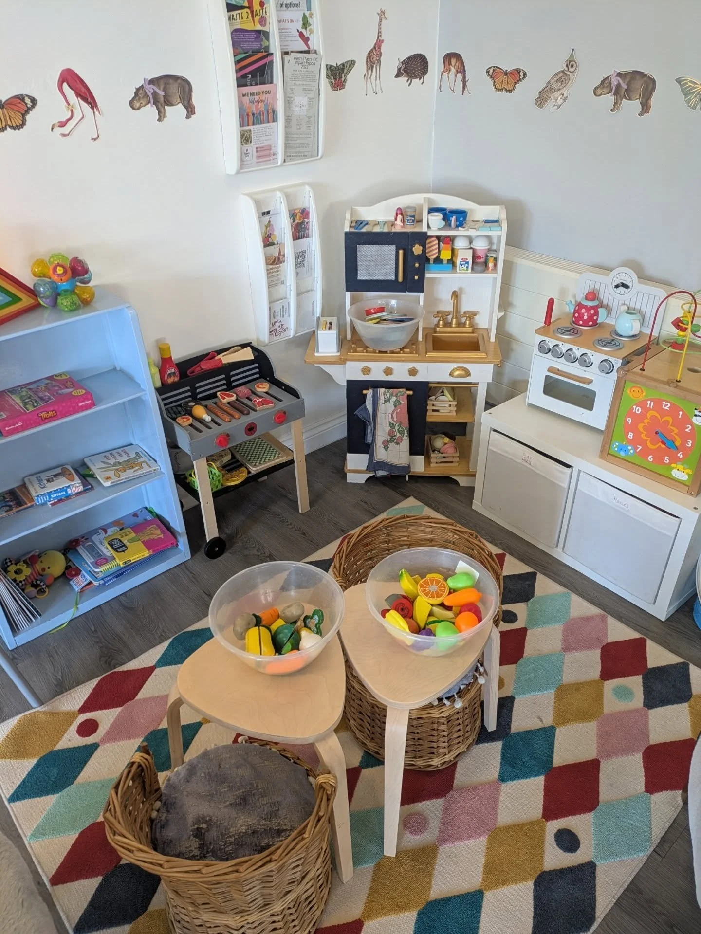 After a busy day full of families enjoying the play corner in the caf&eacute;, we put all toys through the dishwasher to make sure we can safely play again tomorrow! All surfaces are sanitised and the mat is hoovered at the end of the day too 😉

Tod
