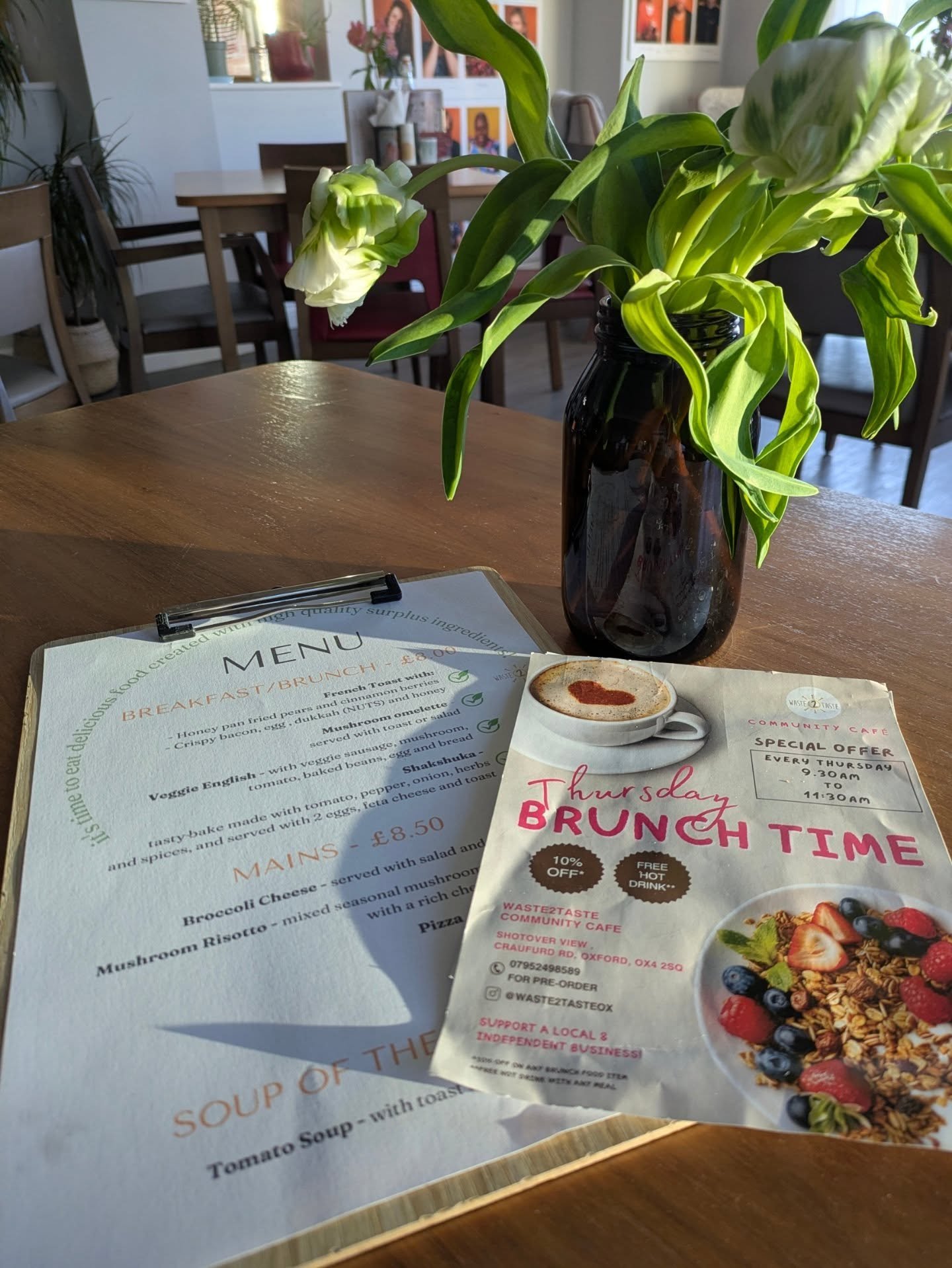 Breakfast and a drink for &pound;7.20? Only at Waste2Taste!

Our community caf&eacute; is busy this morning, but so many of our guests didn't know about the Brunch Deal! 

They had a lovely surprise when they got breakfast and a coffee for only &poun