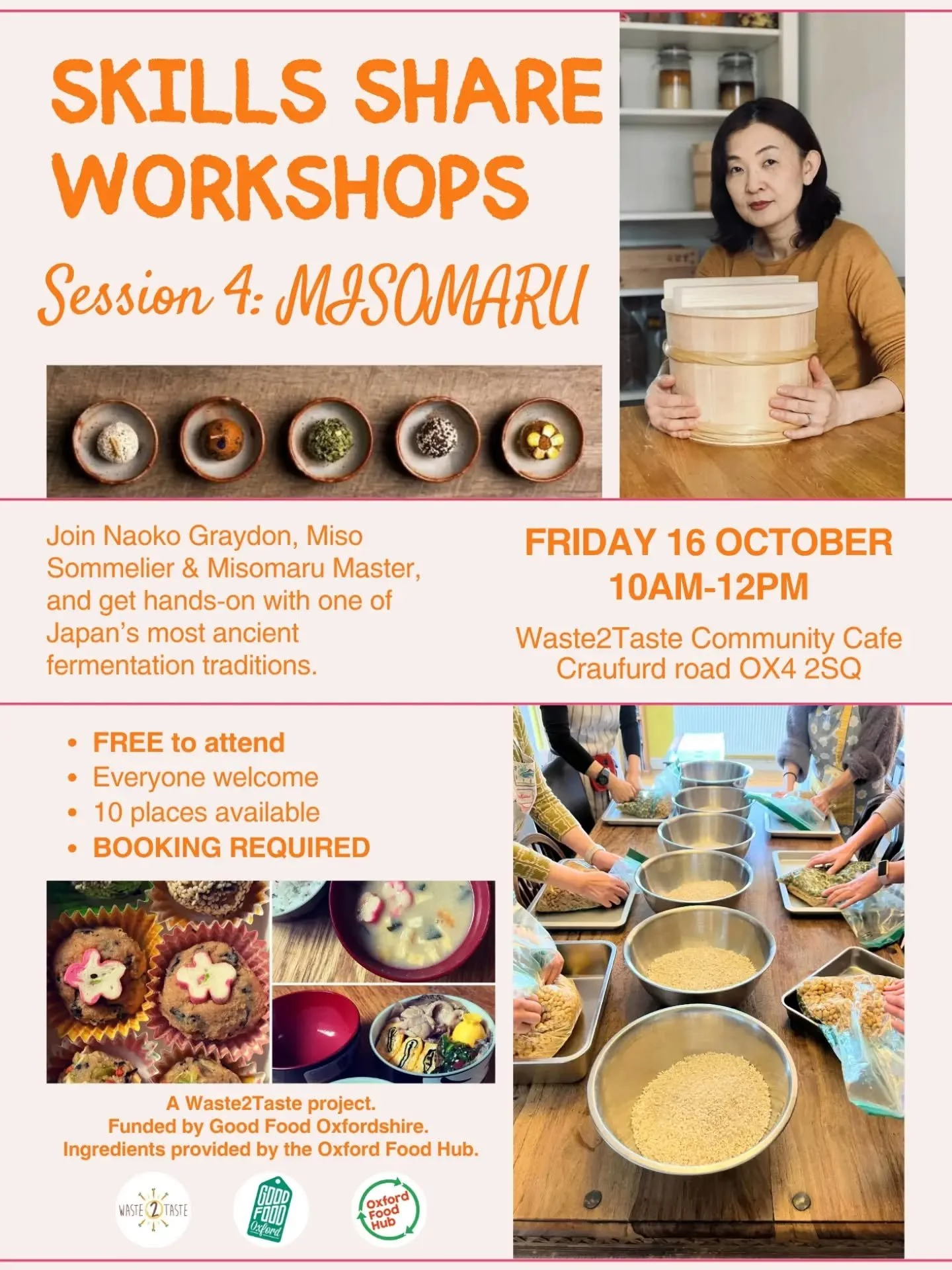 Bookings are open for our next Skillshare Session!

This time we're making Misomaru: Miso balls, pre-prepped and ready to use by dissolving in hot water to make soups, glazes and marinades, sauces and dips, or to add some more flavour to your stir-fr