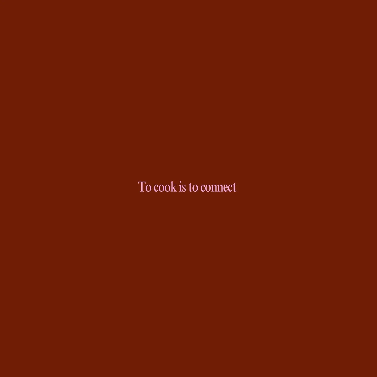 I&rsquo;ve been thinking about why cooking for others feels so deeply fulfilling to me, and I keep coming back to this: to cook is to connect. ✨

When we gather around a table, something simple but powerful happens. A meal&mdash;something as basic an