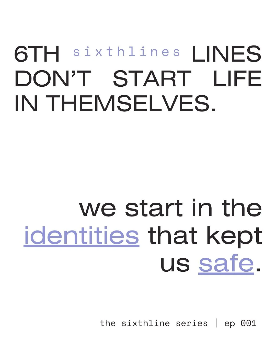 The 6th line aka sixthline has a life before she ever becomes herself.

A season of shapeshifting, survival identities, and quiet fragmentation.

I&rsquo;m opening a new series on the podcast &mdash; the sixthline series &mdash; starting with the sto