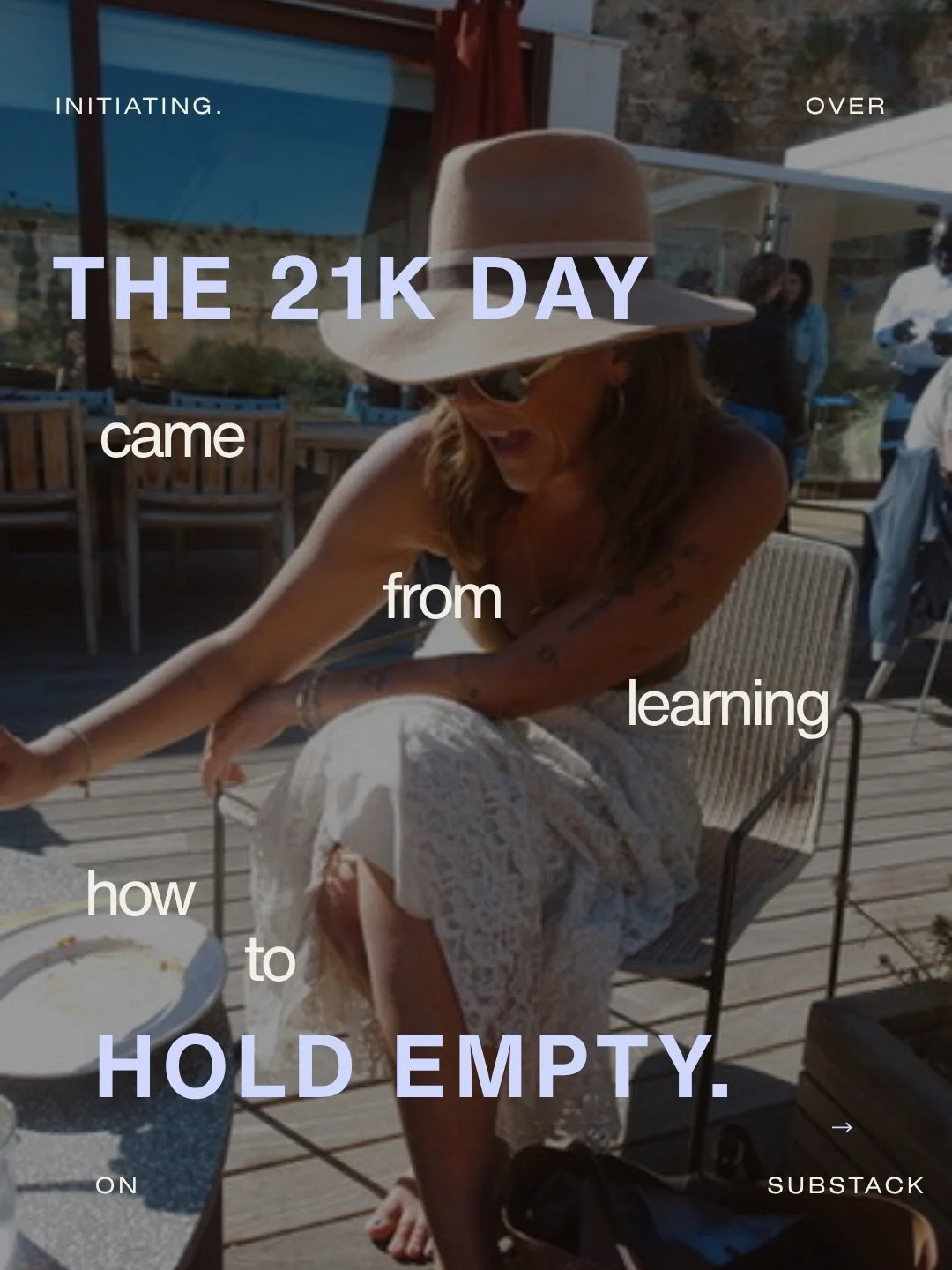 Because the skill that allows you to hold empty is the same skill that allows you to hold expansion.

a very raw and deep dive into how that day started way before the actual day and why HOLDING EMPTY is an essential muscle to build as a business own