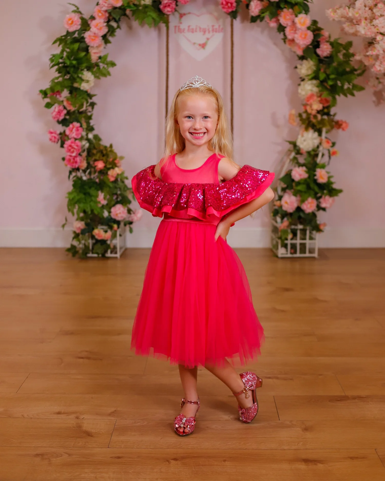 Hot Pink Party Dress  The Little Princess Shop and Salon