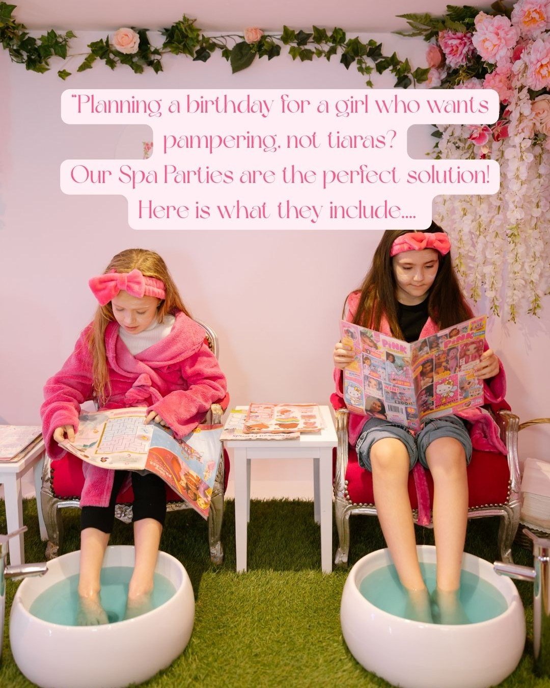 When princess parties feel a little too babyish&hellip; but teen parties feel way too soon ✨

Our Spa Parties are made for that in-between age where girls want to feel grown-up, pampered, and celebrated&hellip; without losing the fun 💖

Think:
🎀 Mi