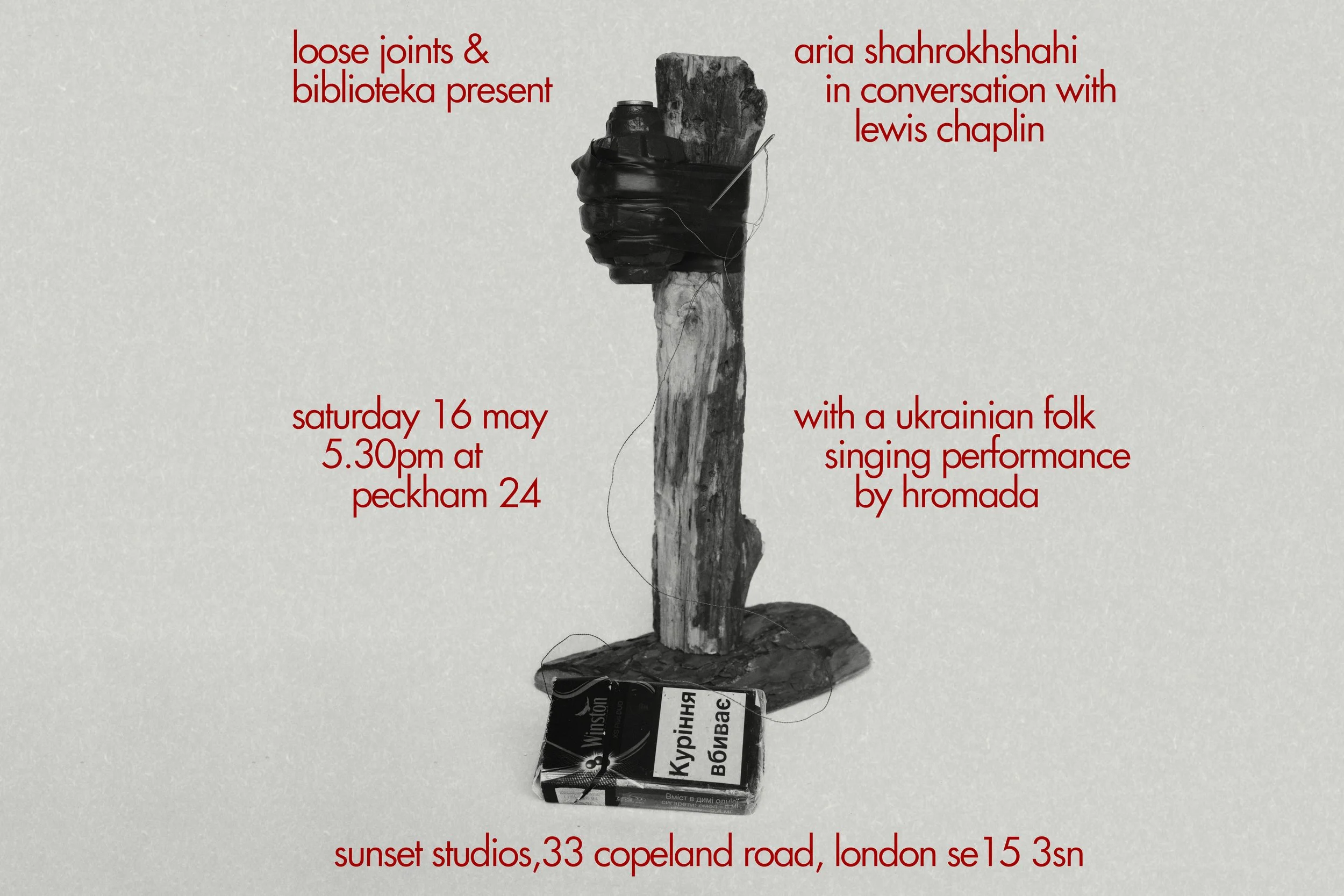 Loose joints x biblioteka: aria shahrokhshahi in conversation with lewis chaplin