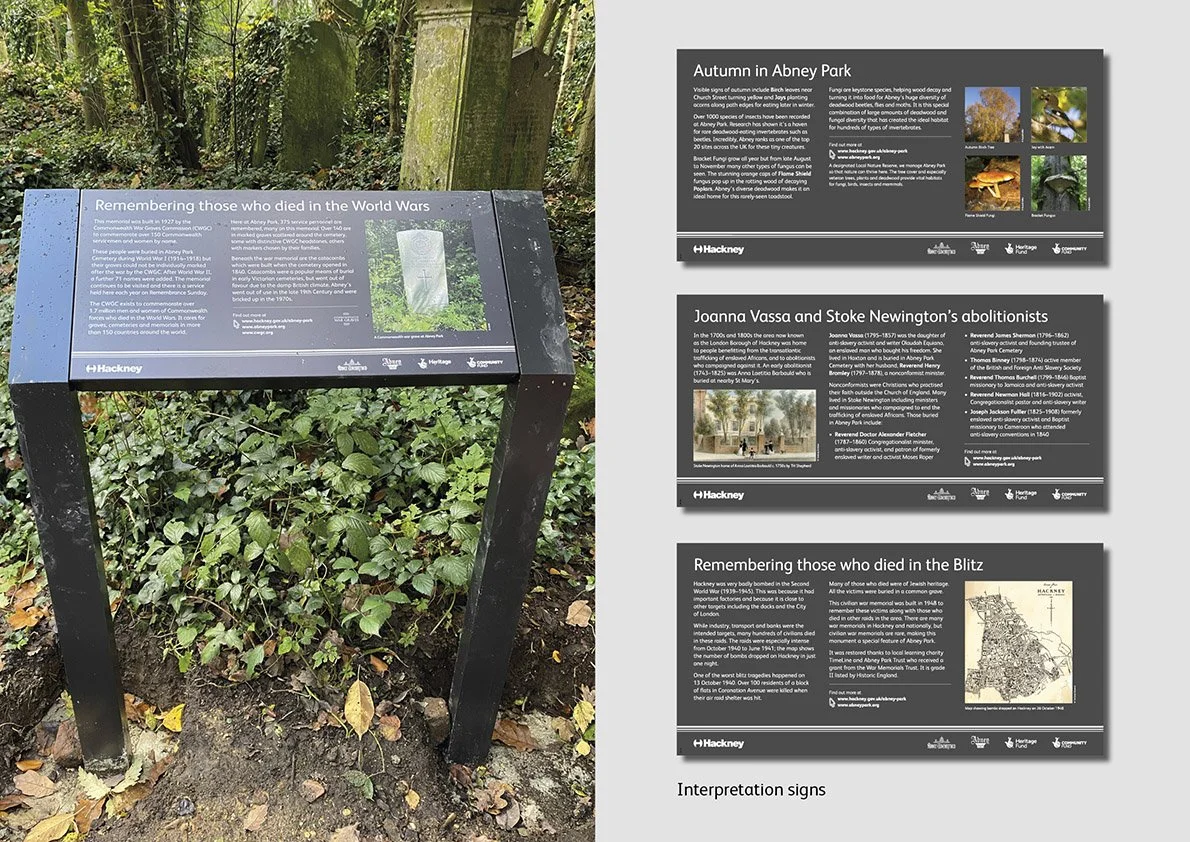Abney Park ecology context signs