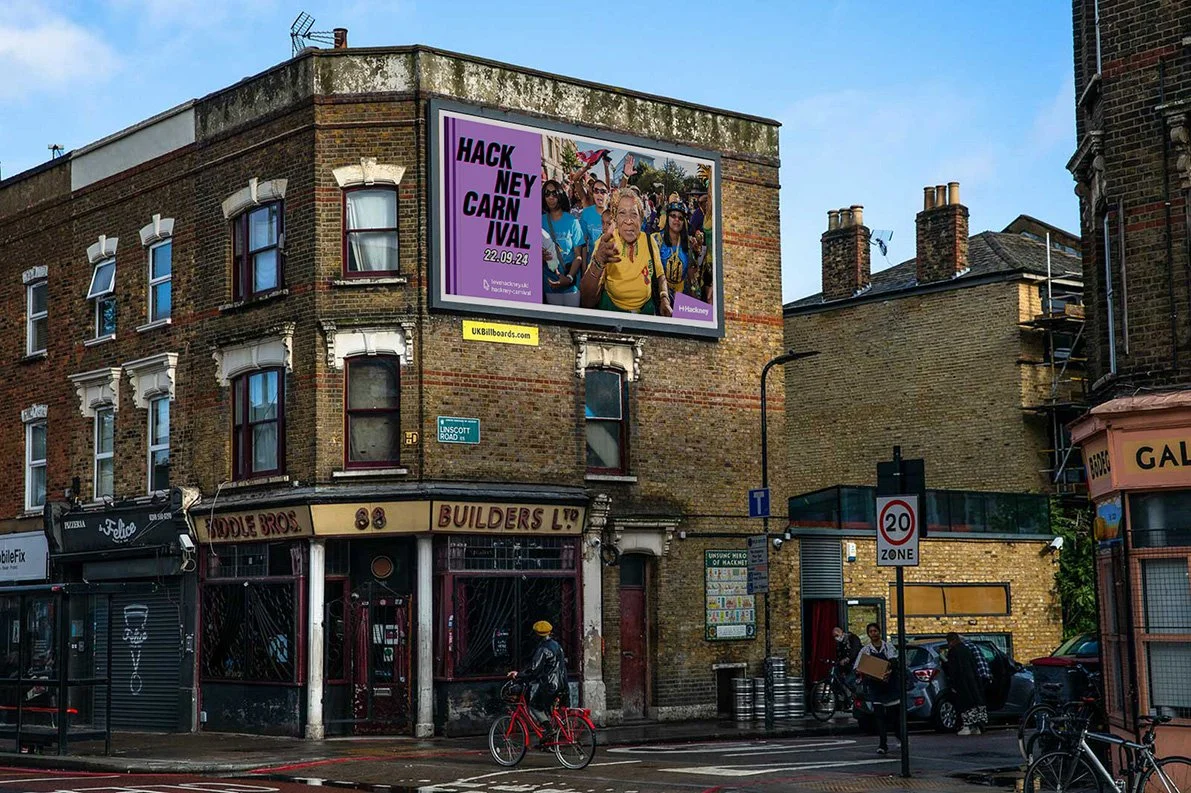 Hackney Carnival outdoor advert