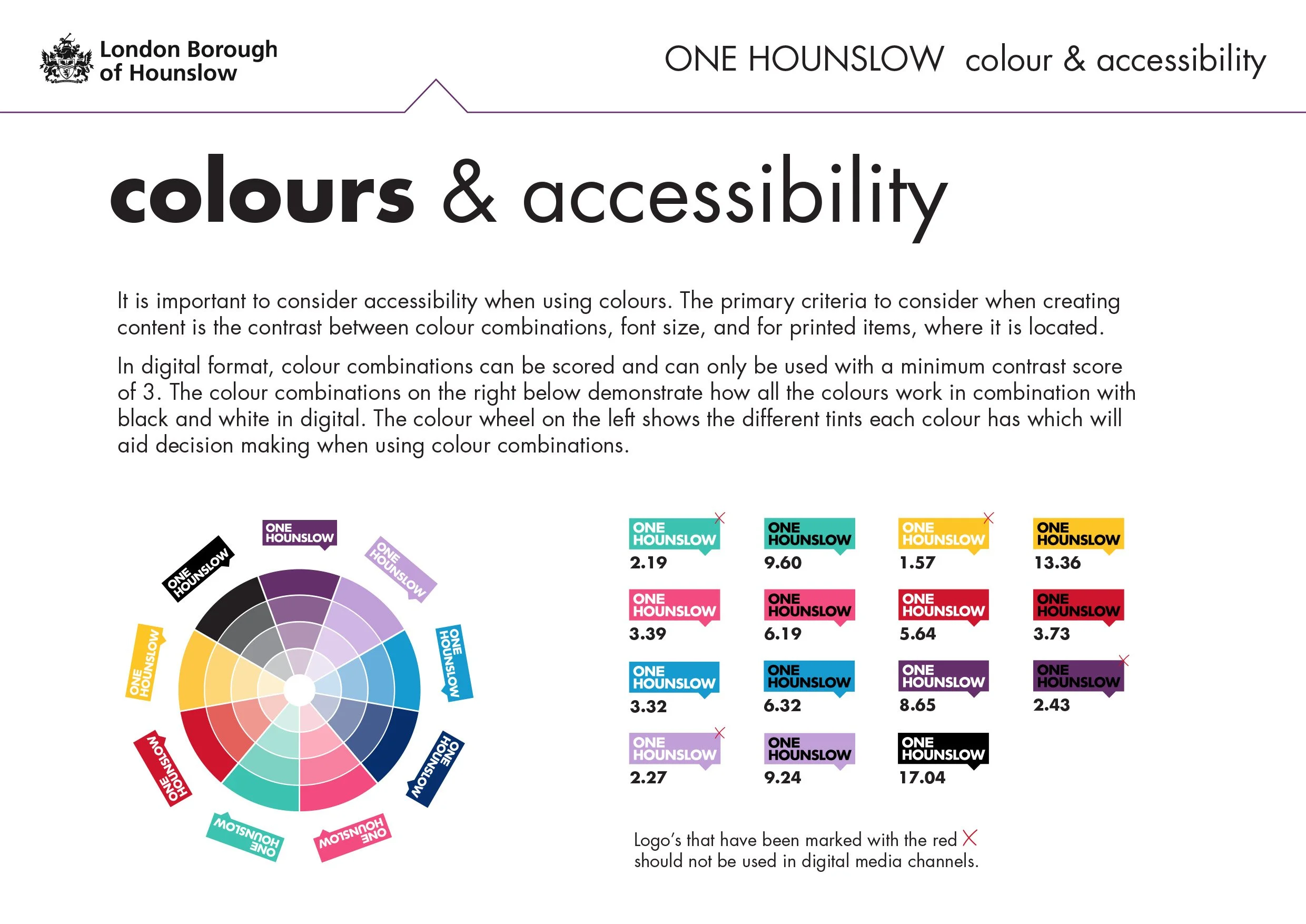 One Hounslow colour accessibility