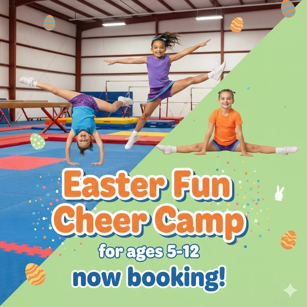 🐣 Need an Easter holiday activity for energetic kids?

Our Fun Cheer Camp is the perfect day of activity, creativity and confidence-building for children aged 5&ndash;12 - includes lunch and a medal! 🥇

During the day they&rsquo;ll try:
⭐ Cheerlead
