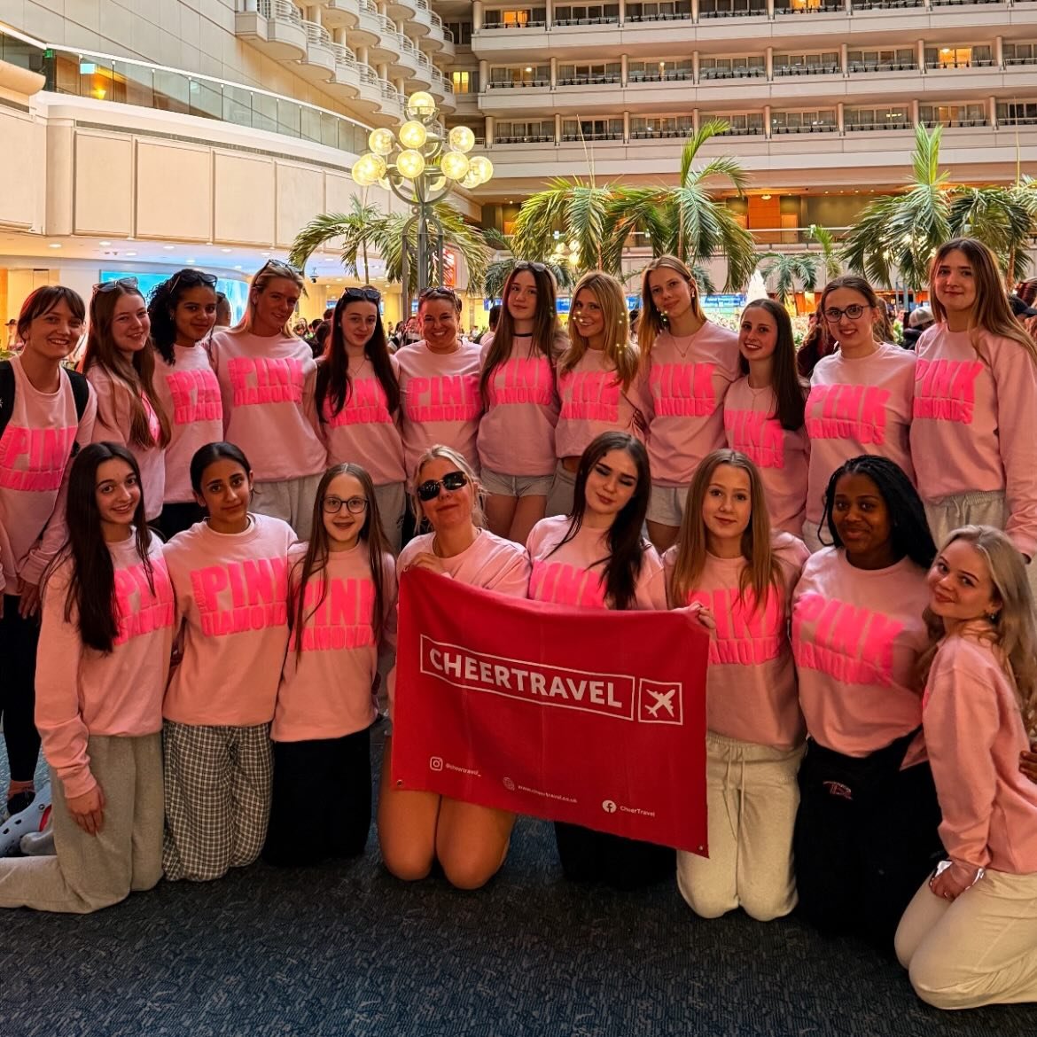 Pink Diamonds have landed safely🇺🇸

Now for a busy week of Competition &amp; Disney🩷

Thank you @cheertravel_ for making our journey so much easier!

#allstarworlds #cheerleading #florida #bracknellcheer #cheerleadingcompetition