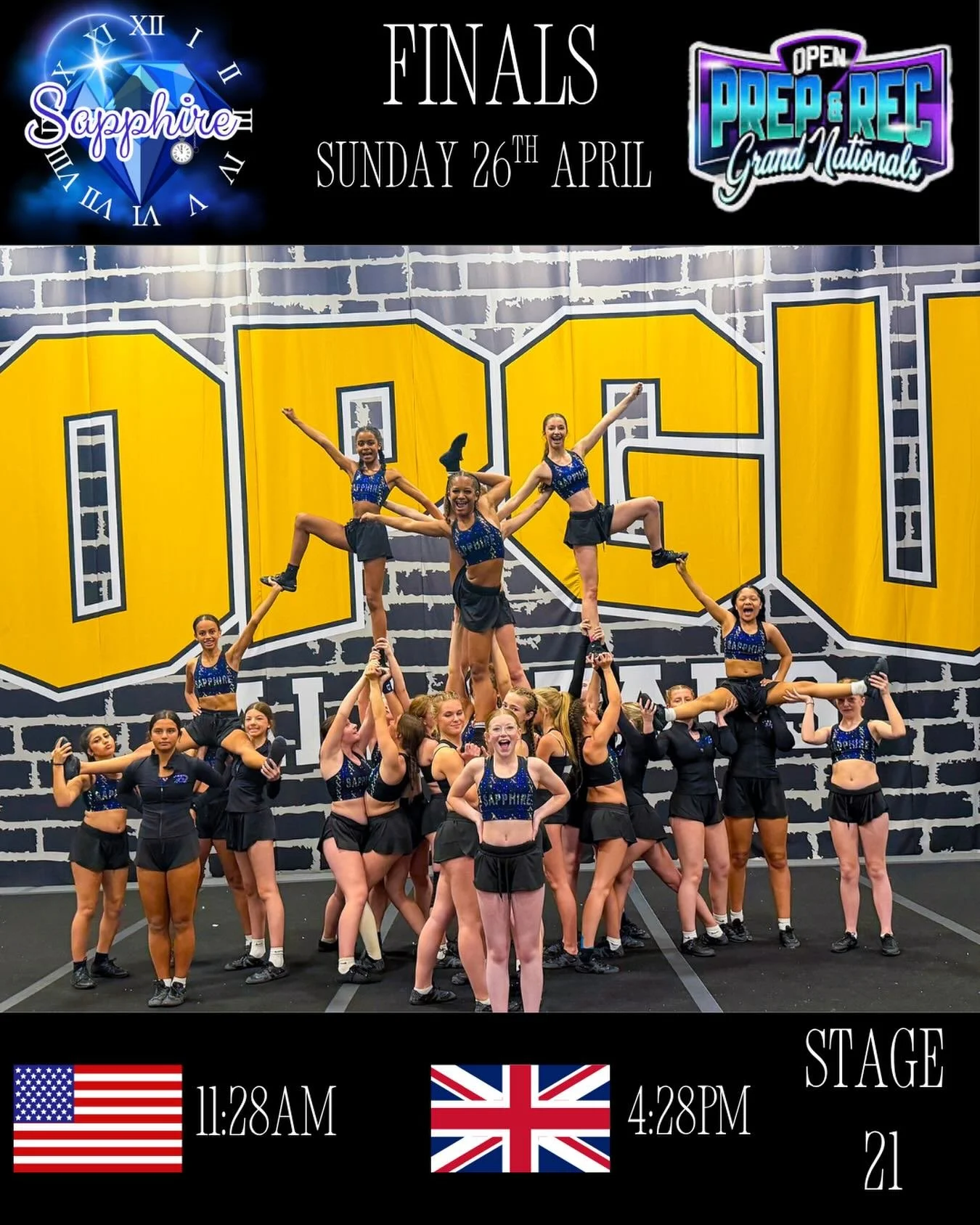 It&rsquo;s officially day2, Sapphire you have made us so proud allready.

 we can&rsquo;t wait to see what you put out there today💙🇺🇸

#bracknellcheer #cheerleading #cheerleaders #cheerleadersofinstagram #cheerleadingcompetition