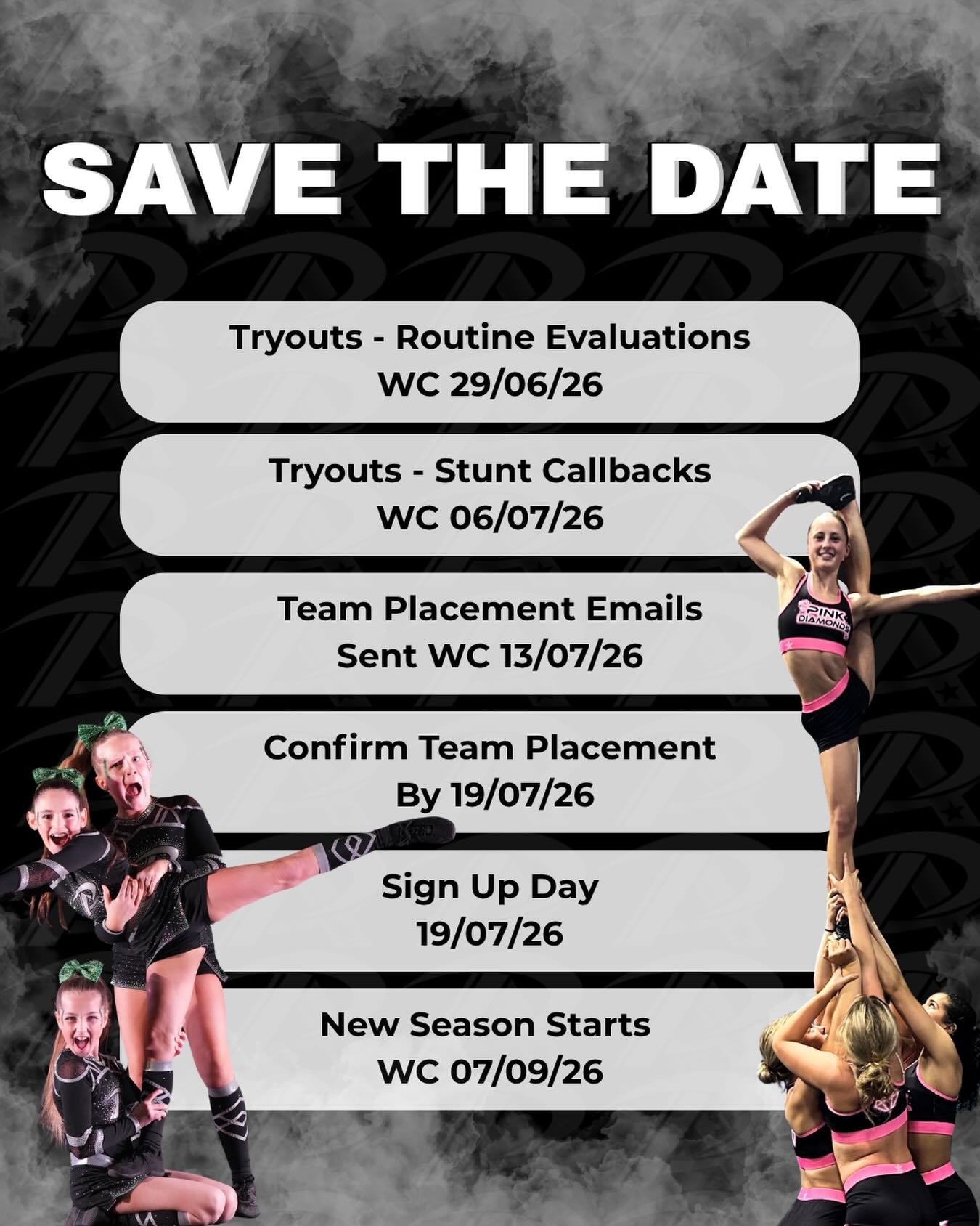 🚨IMPORTANT DATES🚨

We can&rsquo;t wait to welcome everyone to our 26/27 tryouts! 

SIGN UP DETAILS AND INFORMATION COMING SOON!

We have so many opportunities planned, keep your eyes peeled to make sure you don&rsquo;t miss anything!✈️

#bracknellc