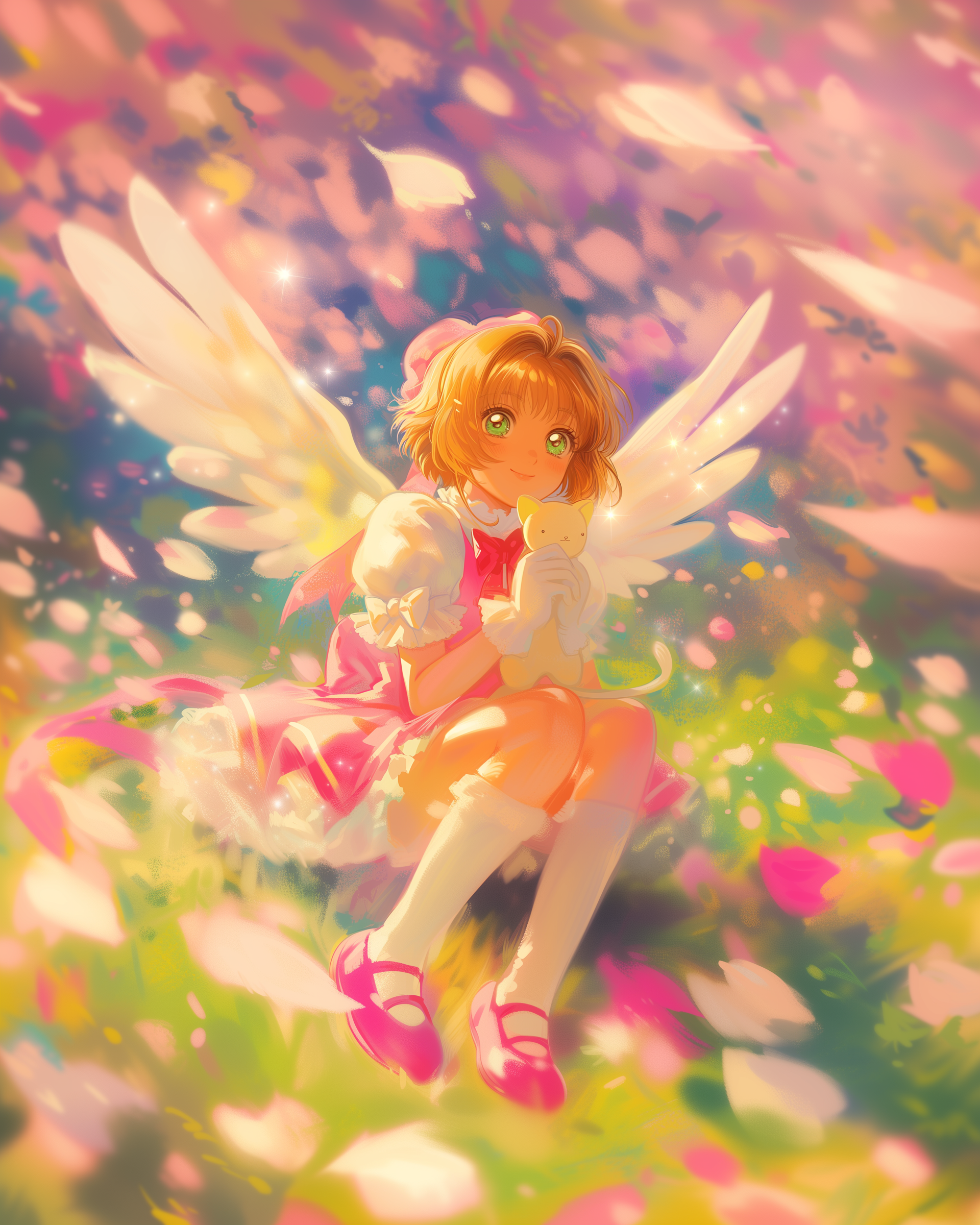 SAKURA KINOMOTO AND CAT 1.png