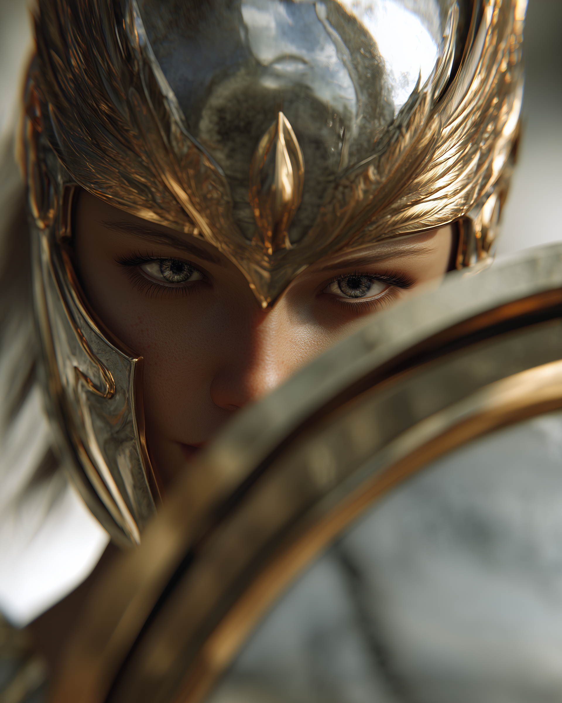 Athena was the ancient Greek goddess of wisdom, strategic warfare, courage, justice, and craftsmanship, and one of the twelve Olympian deities in Ancient Greece. According to mythology, she was born fully grown and armored from the head of Zeus, symb