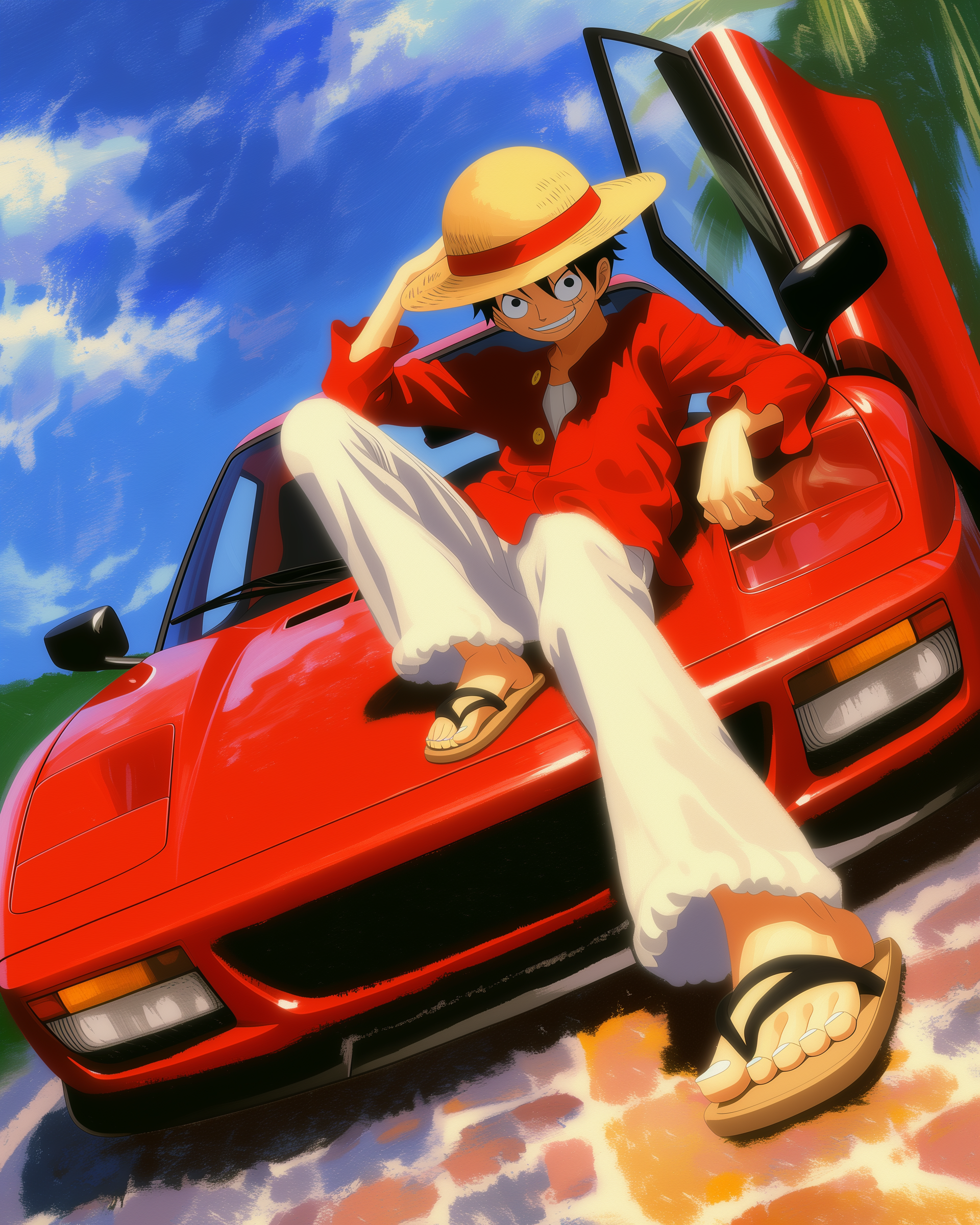 Monkey D. Luffy × Ferrari SF90 Stradale 1.png