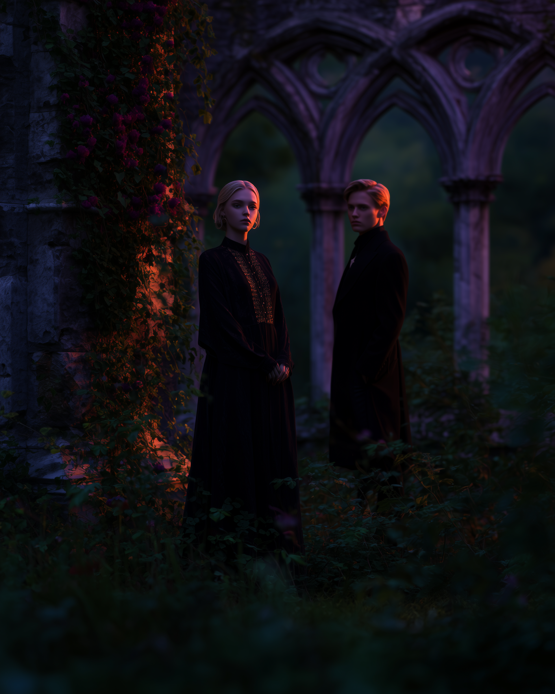 Gothic Portrait in a Gothic Garden 3.png