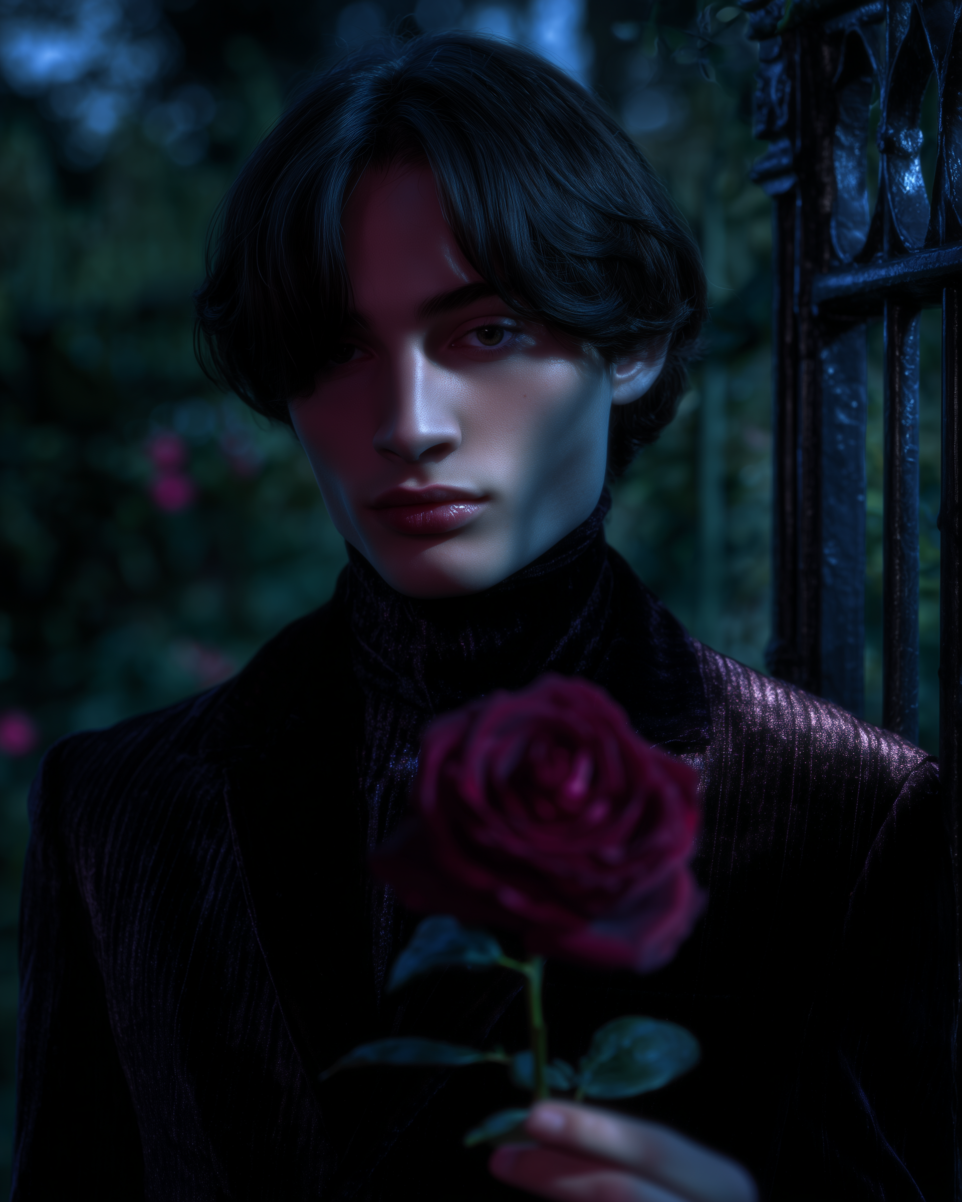 Gothic Portrait in a Gothic Garden 6.png