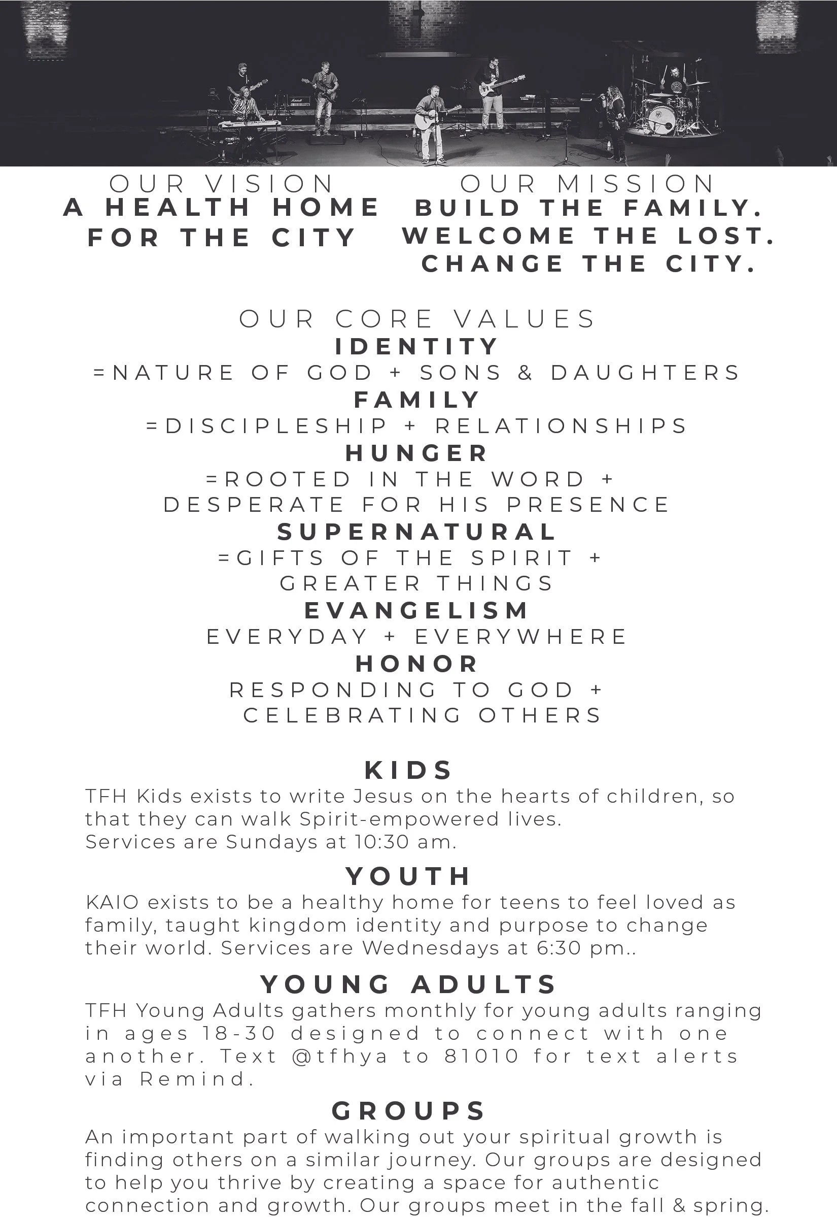 The Father's House First-Time Guest Card Front