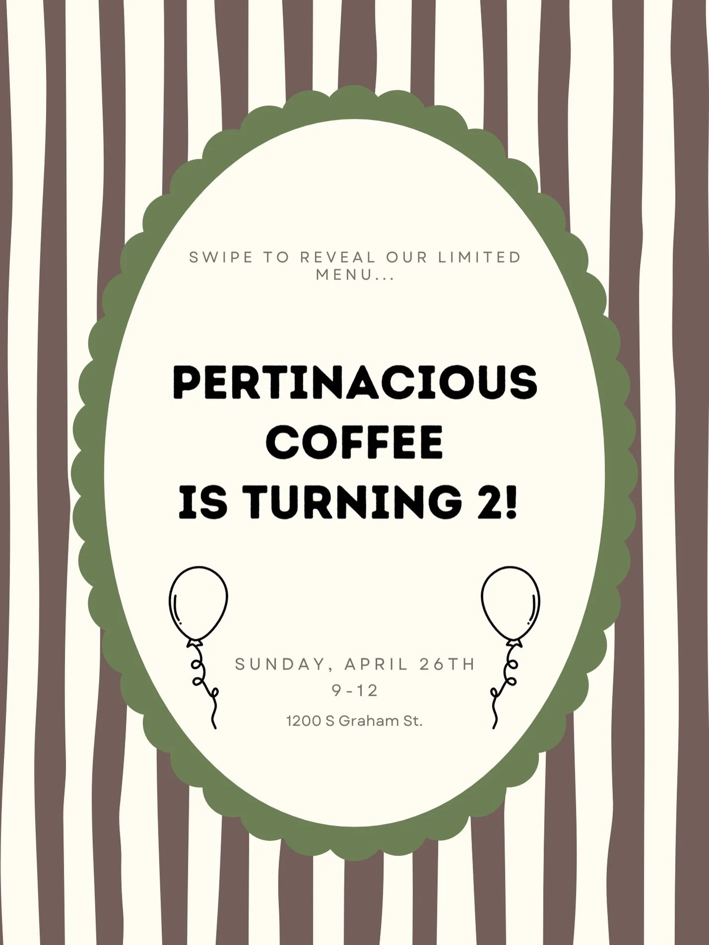 i blinked and somehow it&rsquo;s been two years! what a wild &amp; beautiful ride so far. big celebrations coming up on april 26th<3

perti ceramics by @somethingforeverybodyclt 
patio dj @aminamug 
flower bouquet @gatheredgraceflorals 

see you t