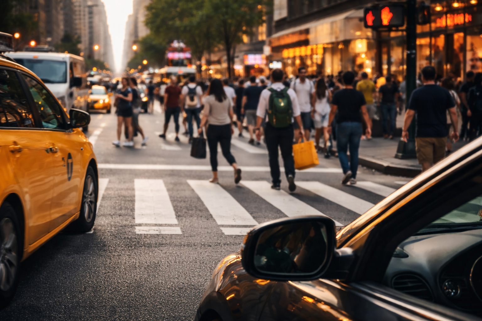 How Do You Safely Drive Through Pedestrian-Heavy Intersections in NYC?