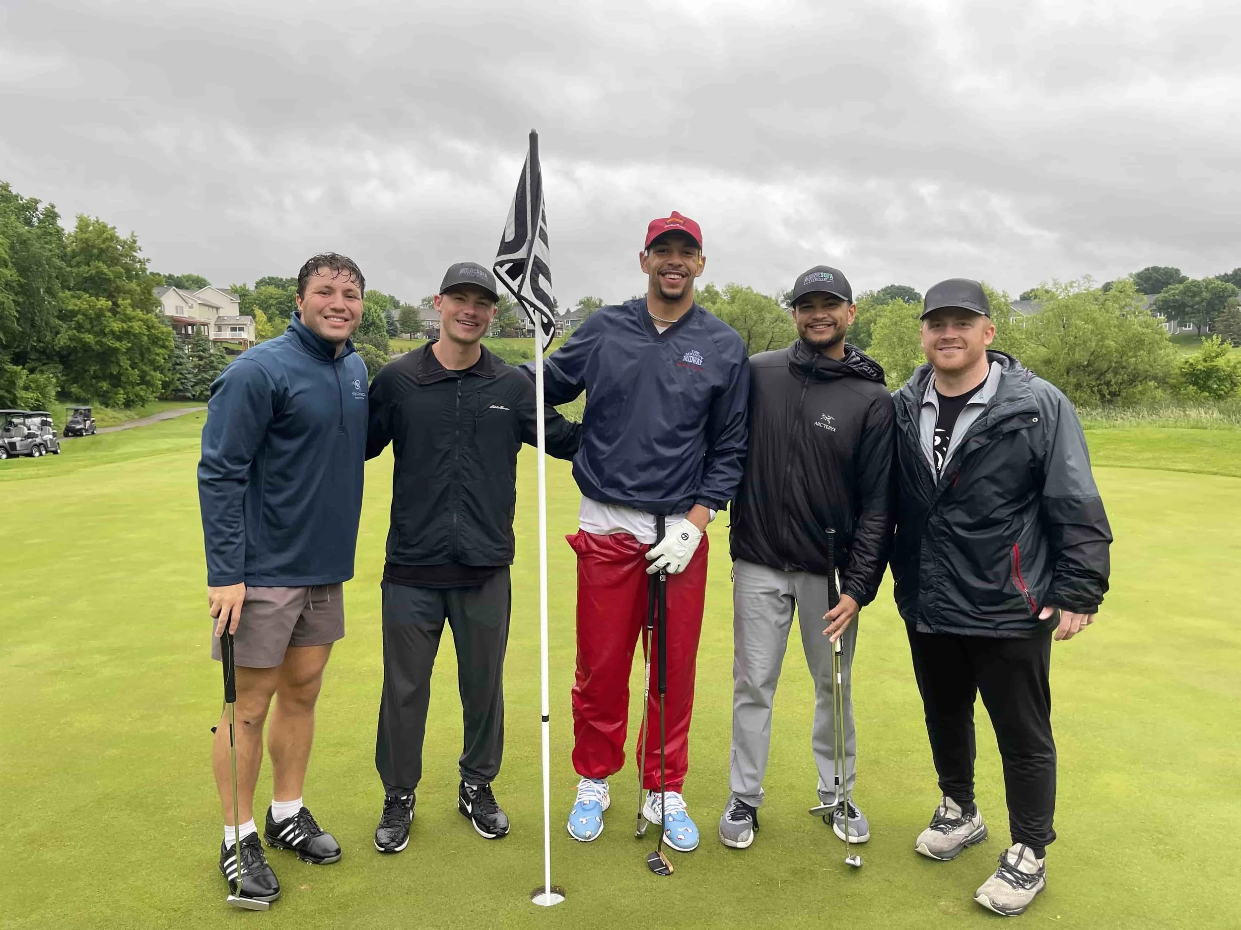 Golfers from Minnesofa golfing in King Chiropractic golf tournament in Delano MN