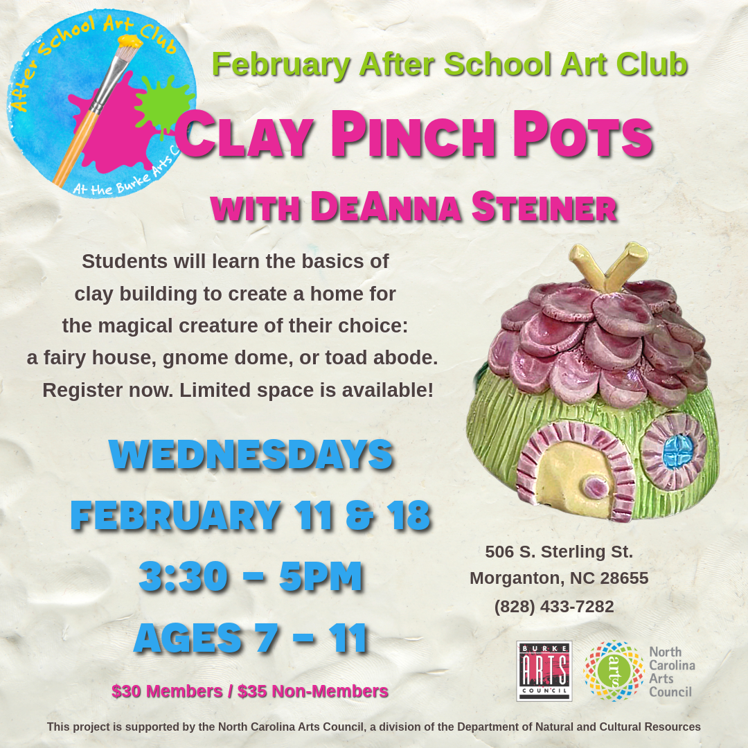 Clay Pinch Pots with DeAnna Steiner (February Art Club)