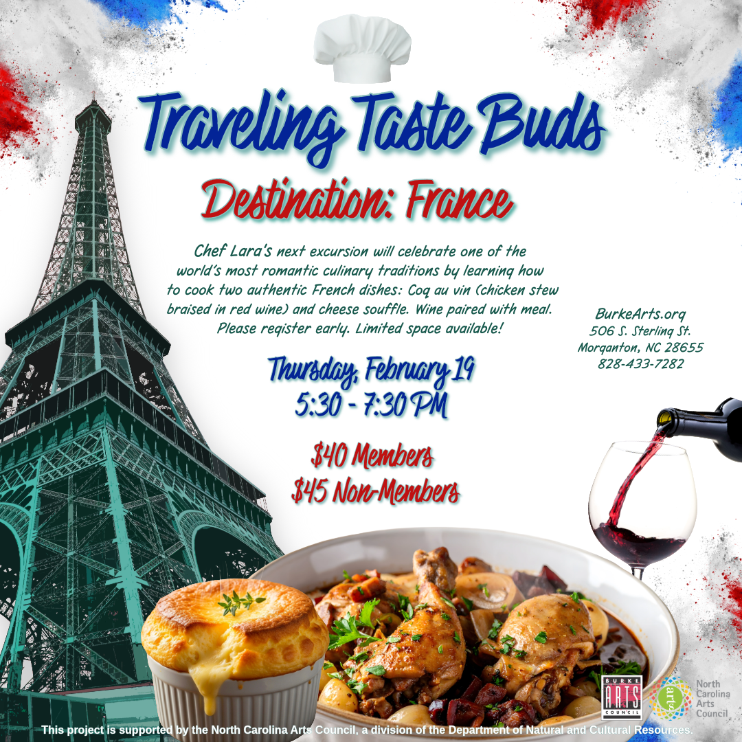 Traveling Taste Buds: France! with Chef Lara (CLASS IS FULL)