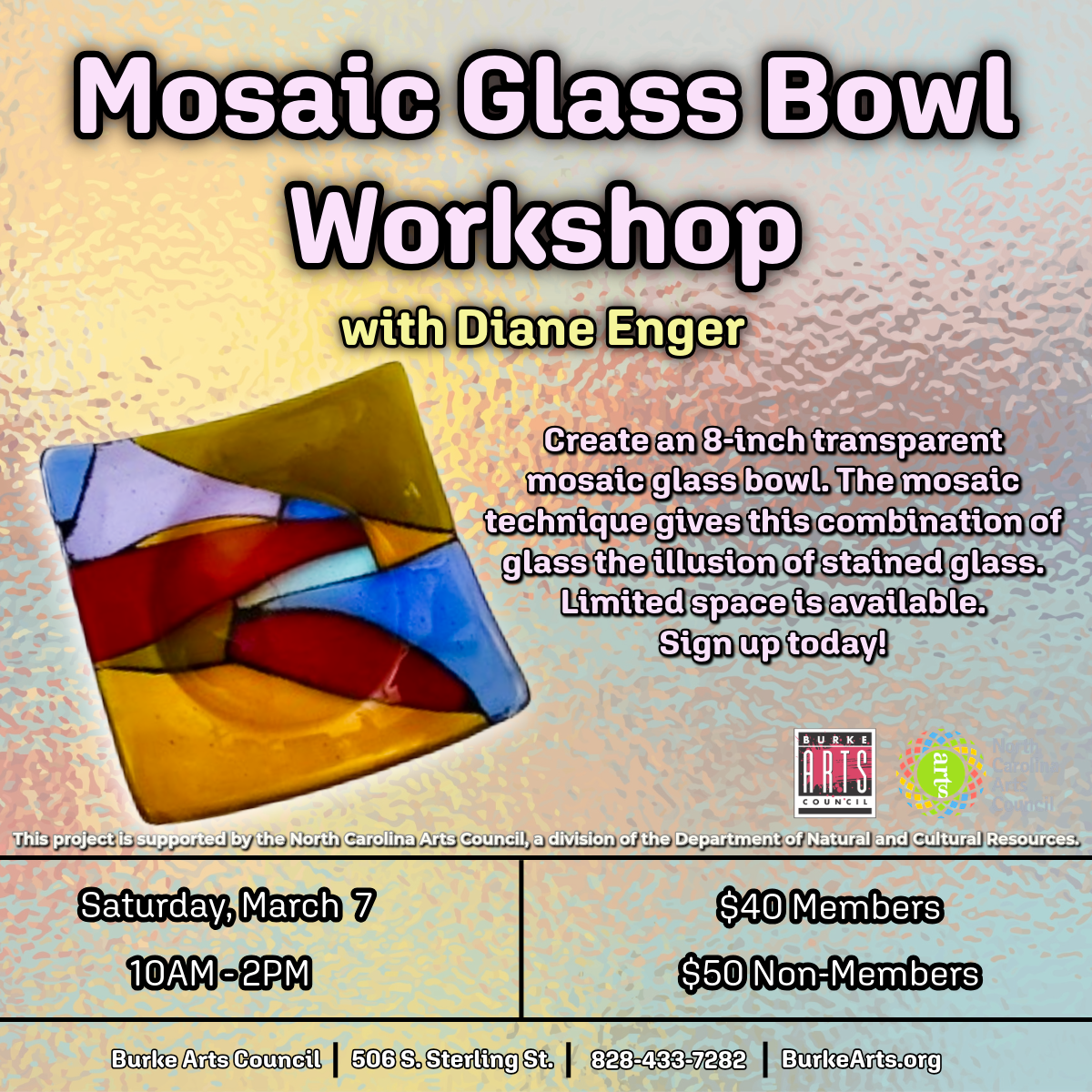 Transparent Glass Mosaic Bowl Workshop 
