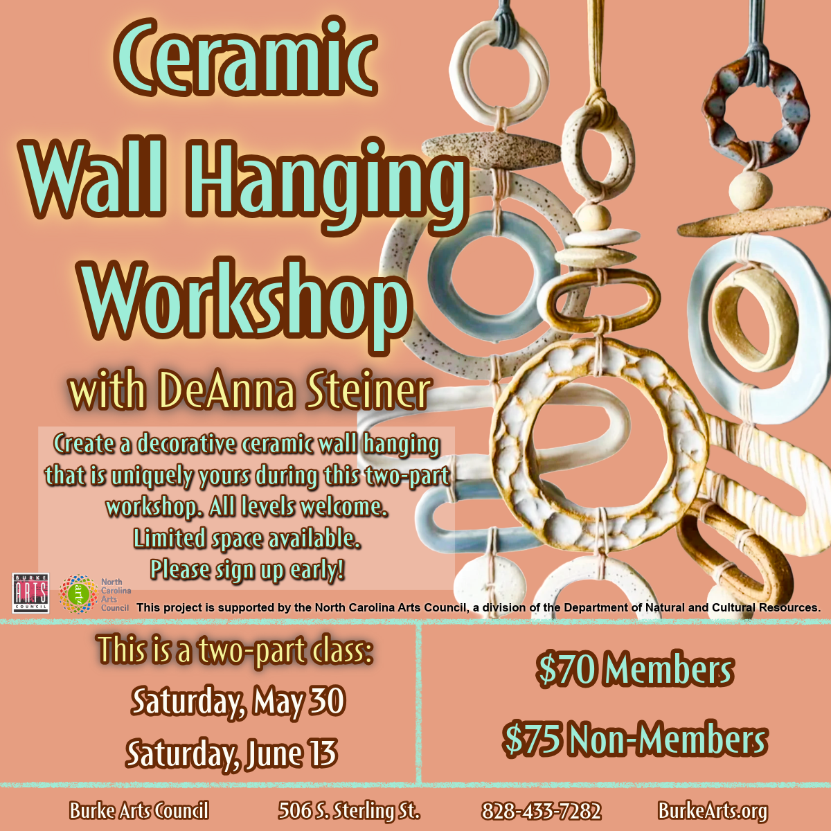 Ceramic Wall Hanging Workshop with DeAnna Steiner